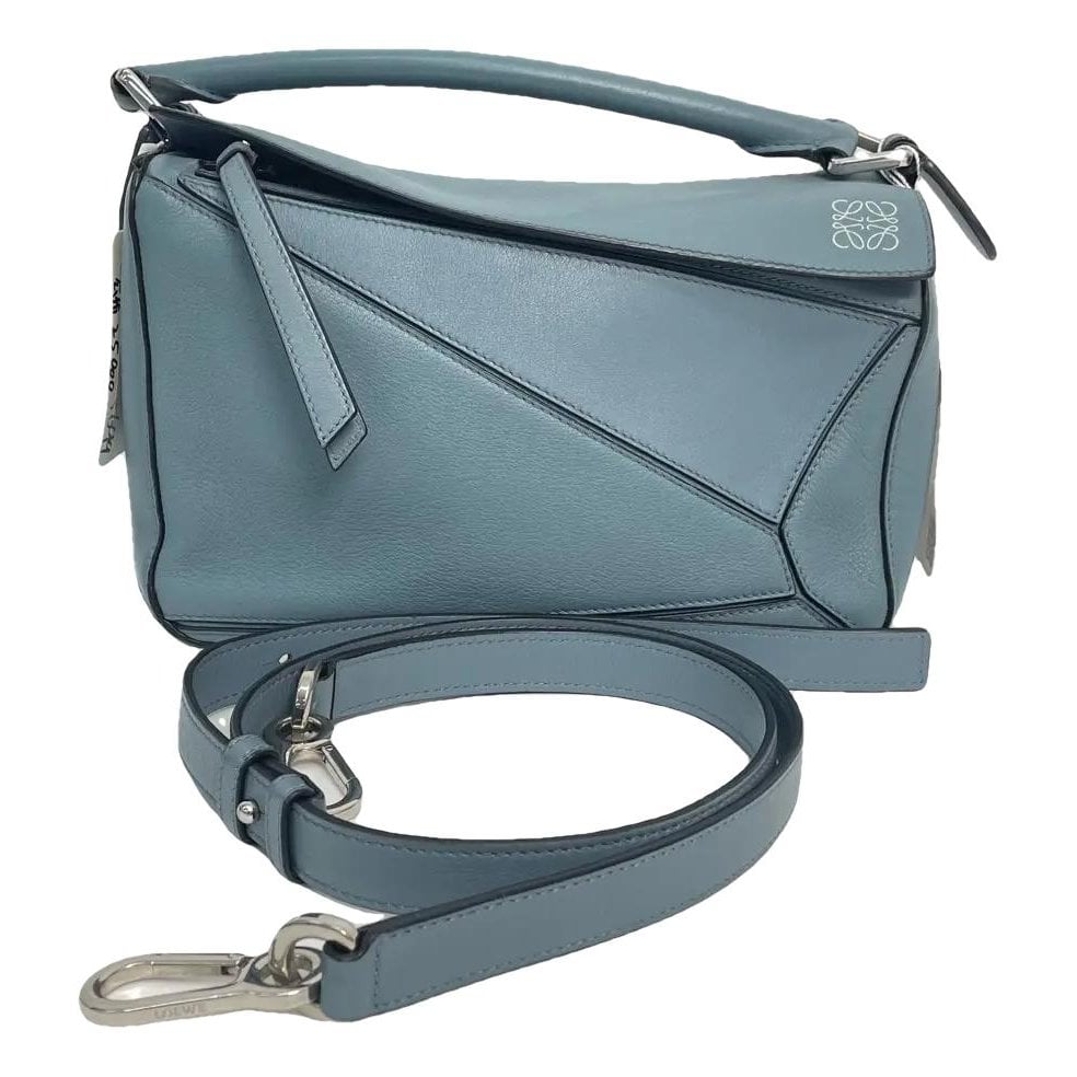 Puzzle leather handbag