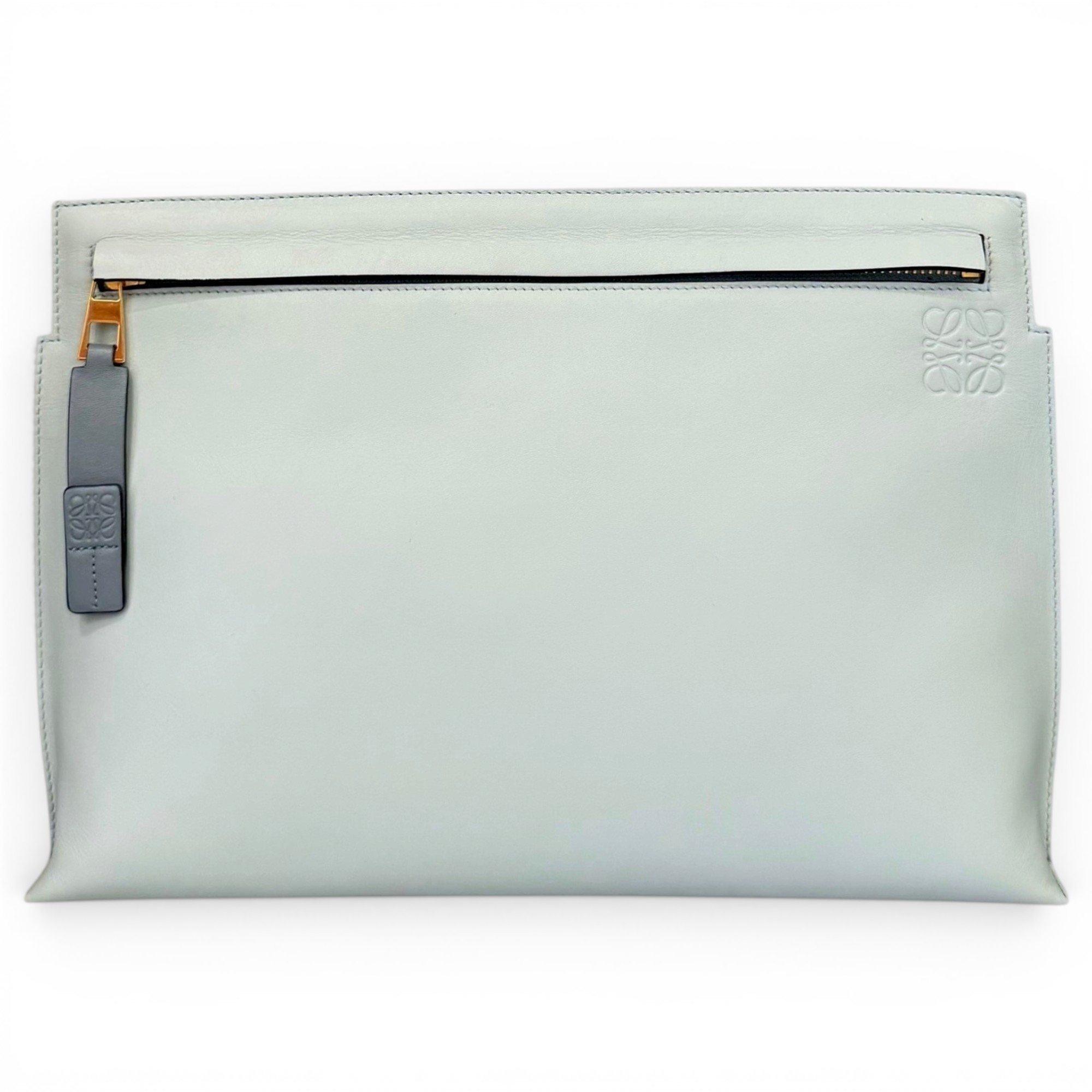 T Pouch pony-style calfskin clutch bag