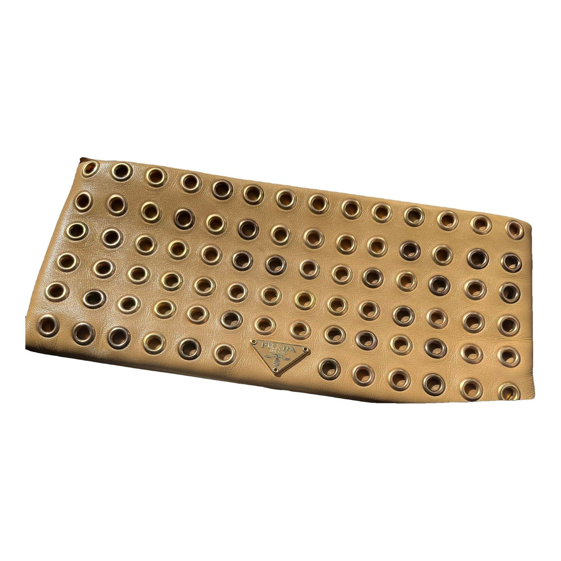 Leather clutch bag