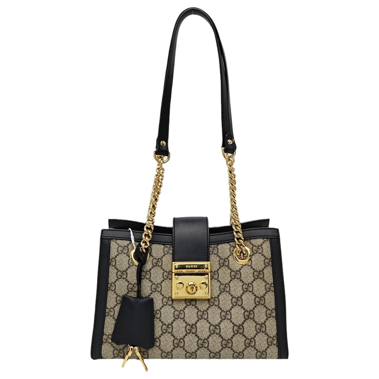 Padlock leather handbag