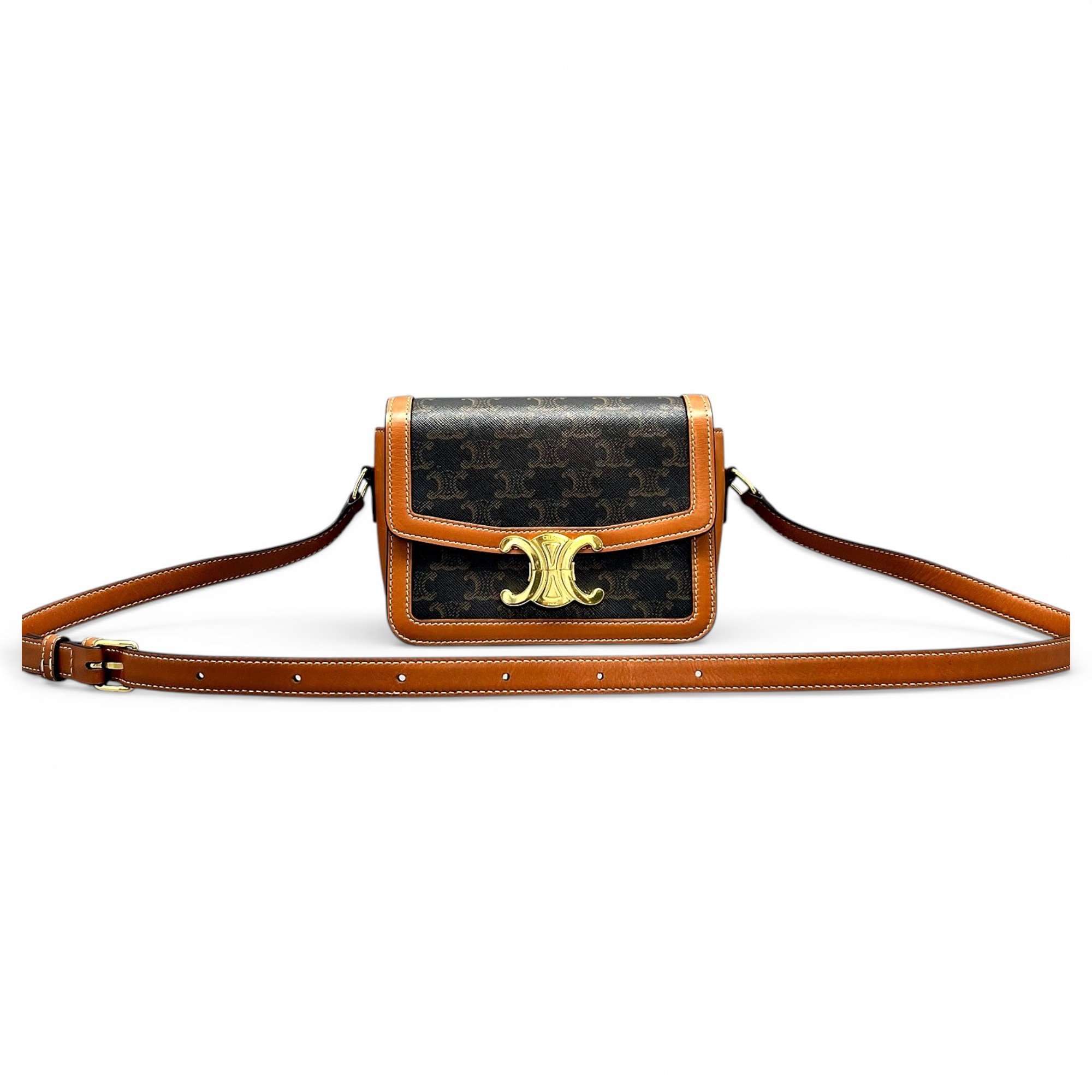 Triomphe leather handbag