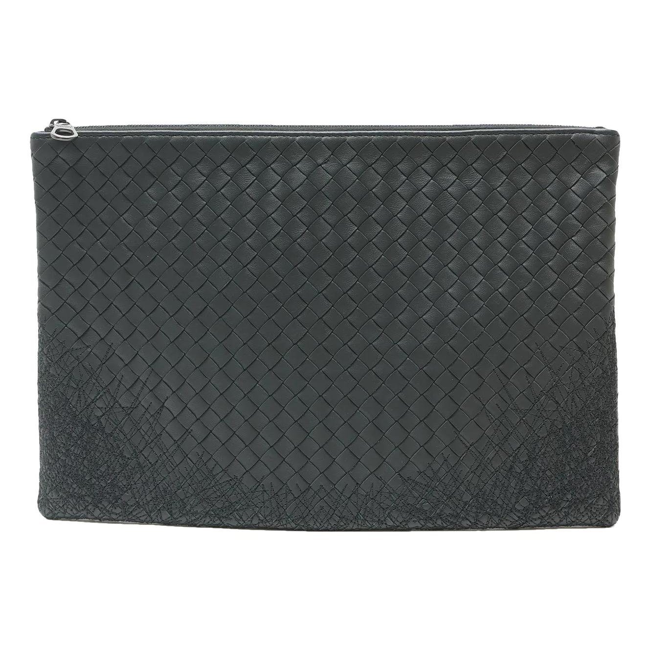 Leather clutch bag