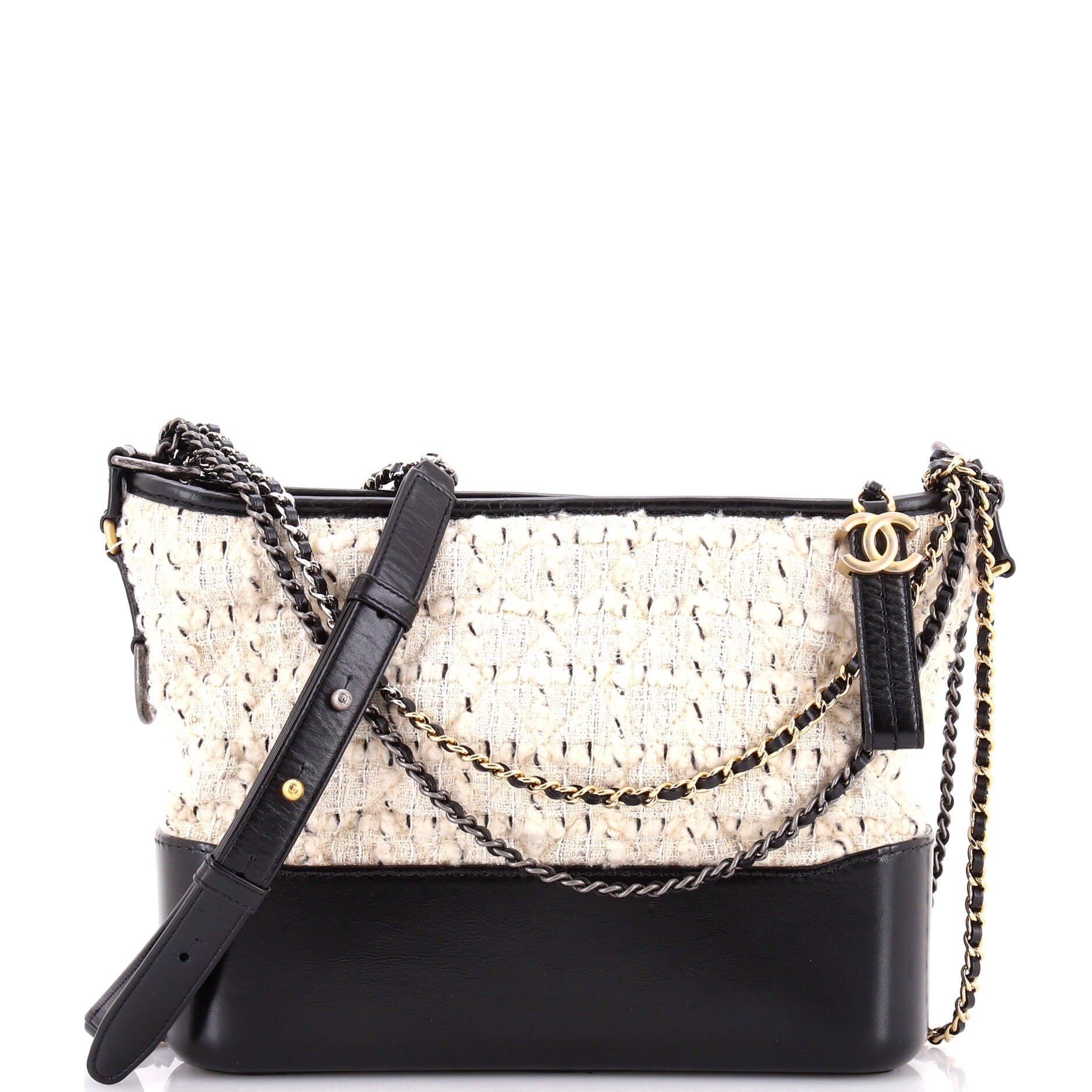 Gabrielle Hobo Quilted Tweed and Calfskin Medium