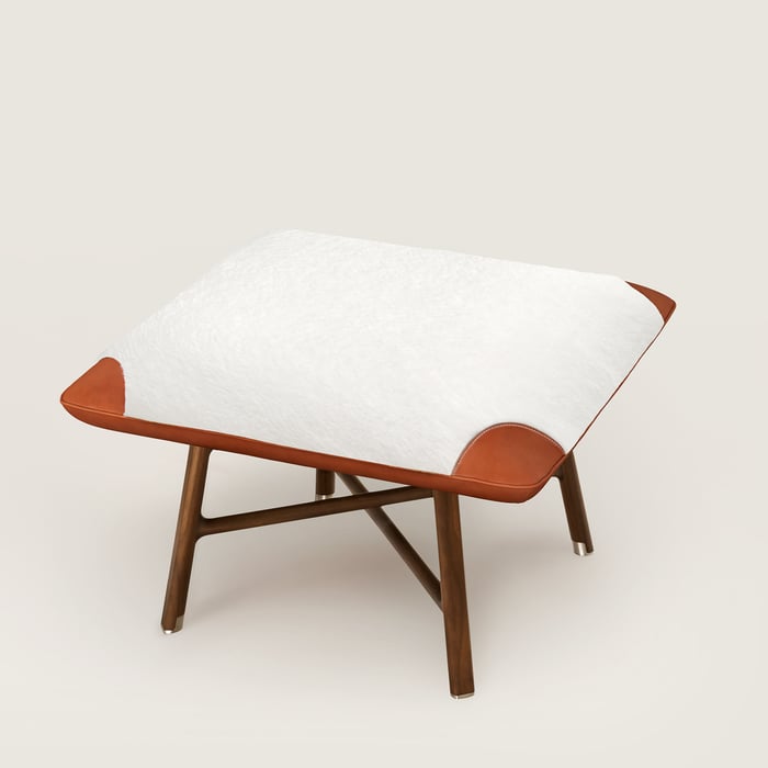 Les Necessaires d'Hermès "Carre d'Assise" Low Stool, High Model