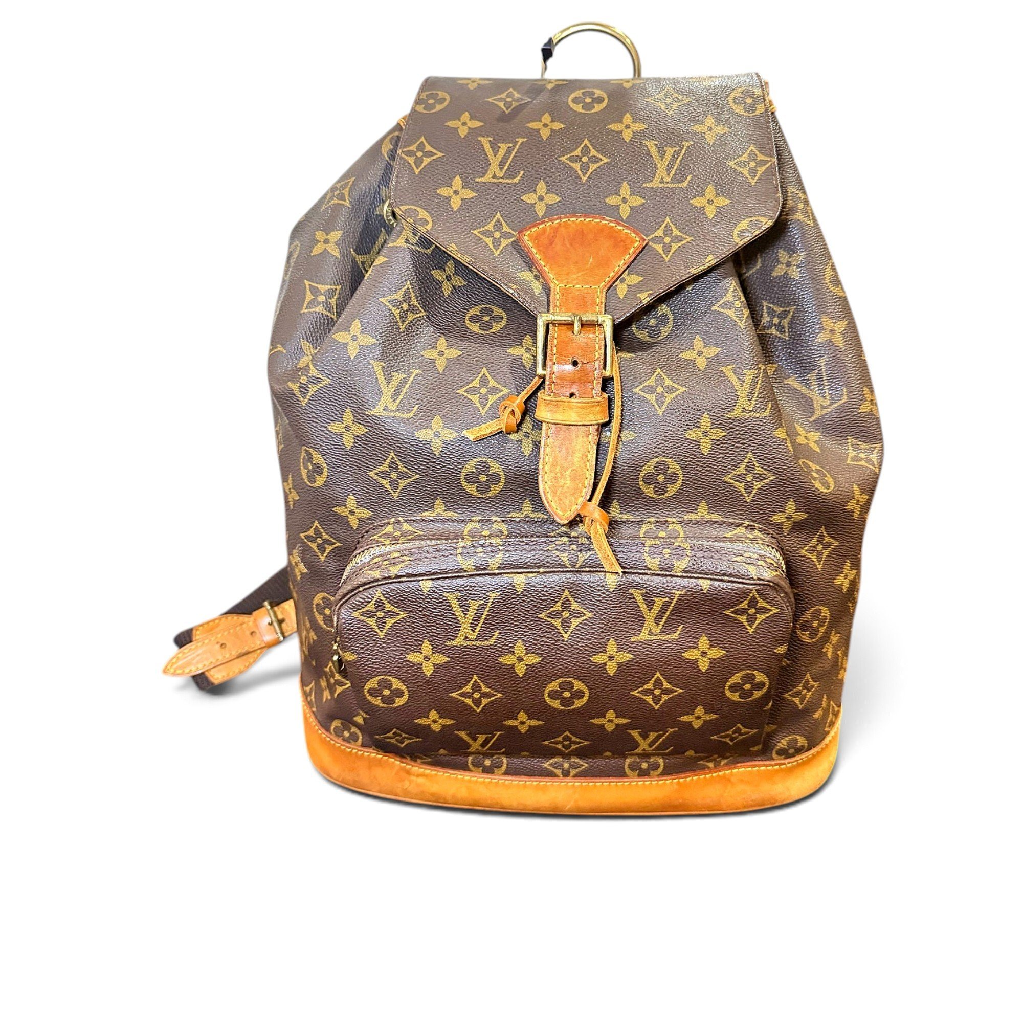 Montsouris Vintage leather backpack