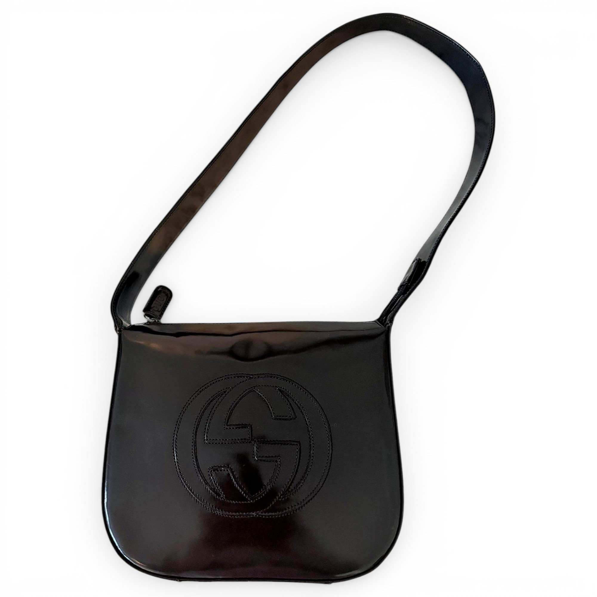 Patent leather handbag