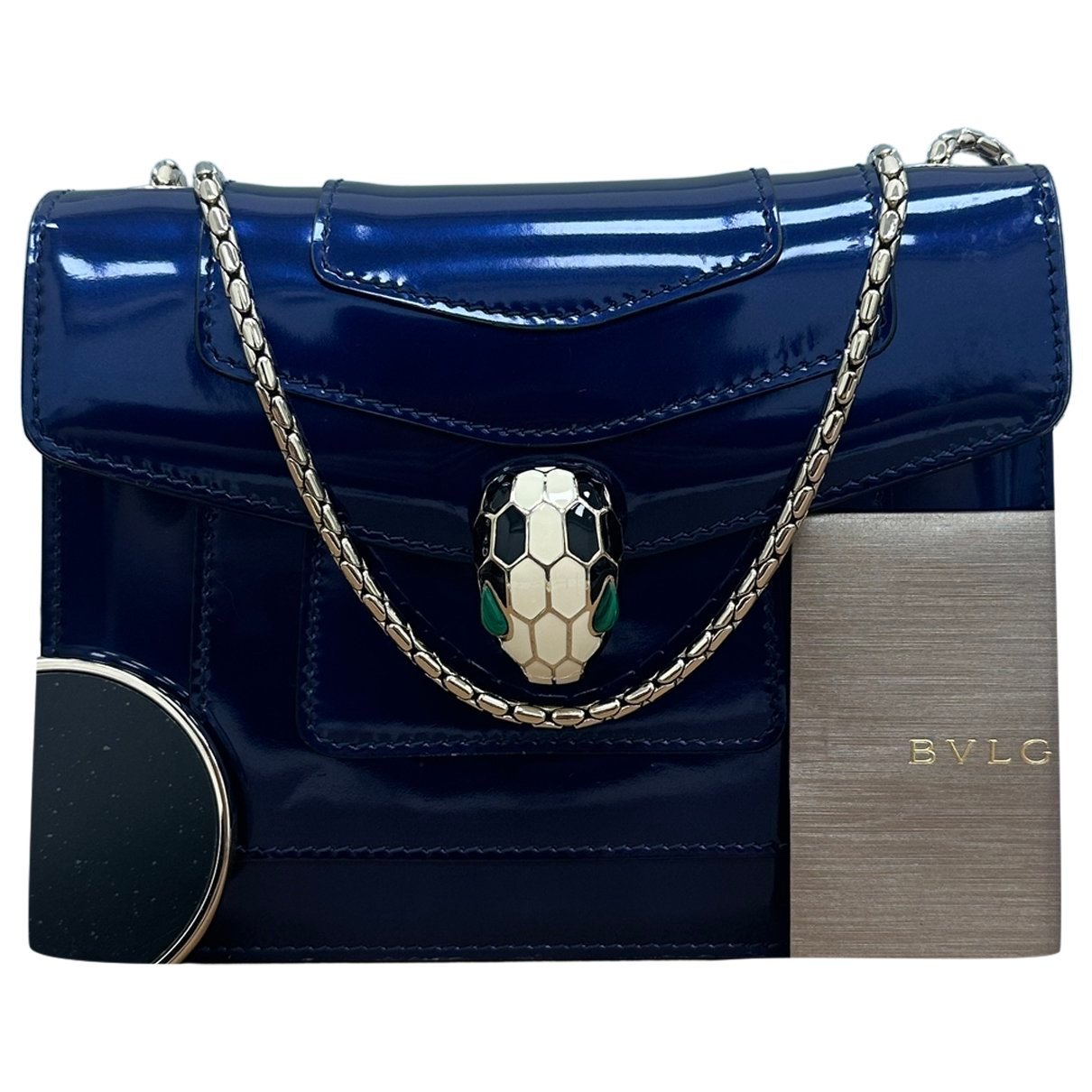 Serpenti patent leather handbag