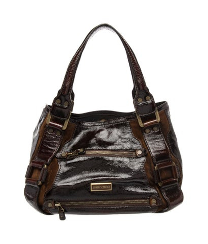 Jimmy Choo Choo Patent Leather Shoulder Bag