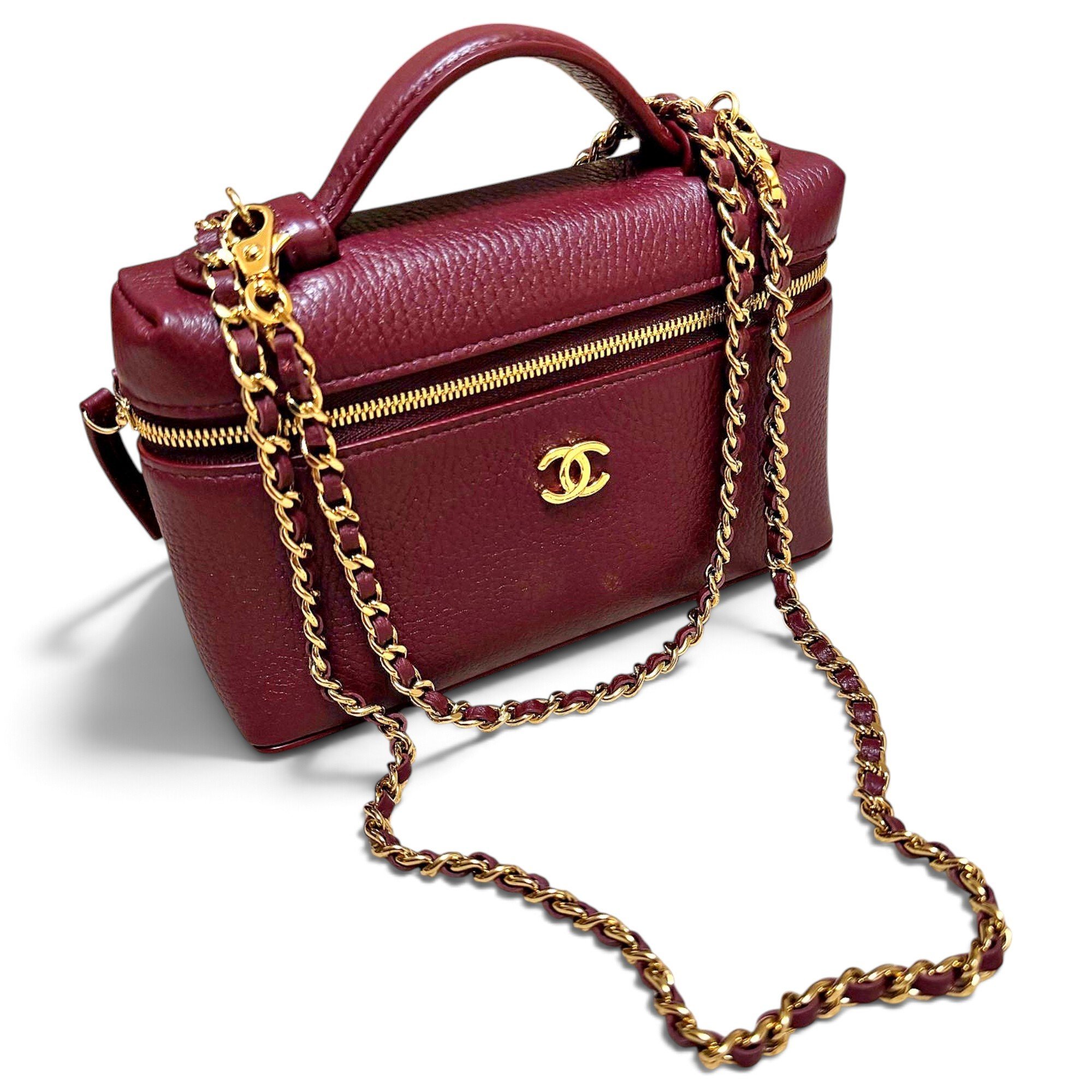 Trendy CC Vanity leather crossbody bag
