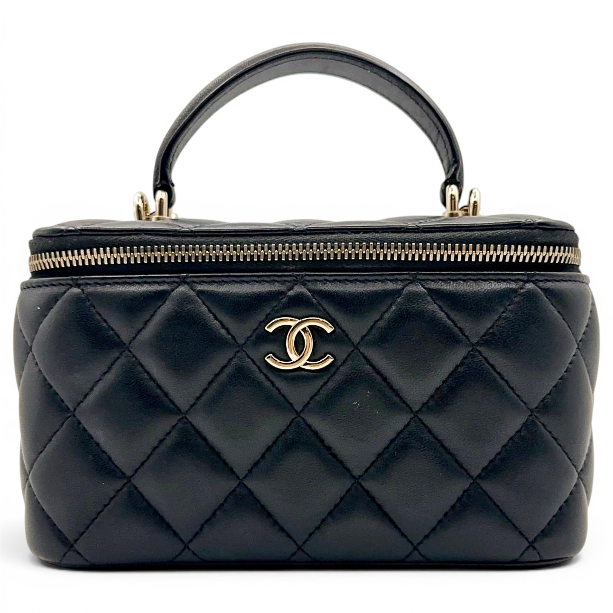 Vanity leather handbag