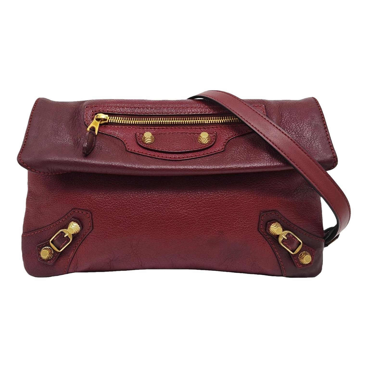 Envelop leather handbag