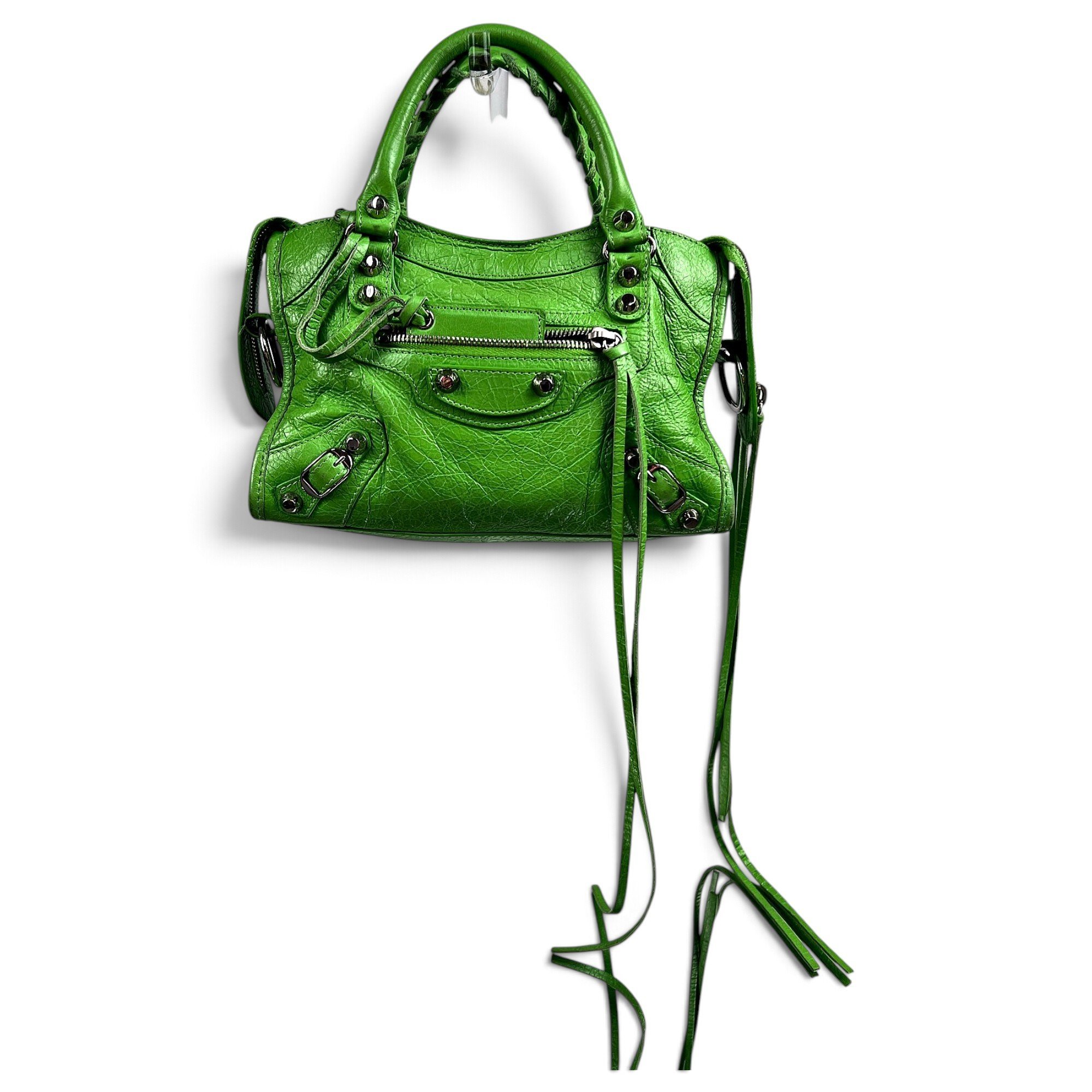 City leather handbag