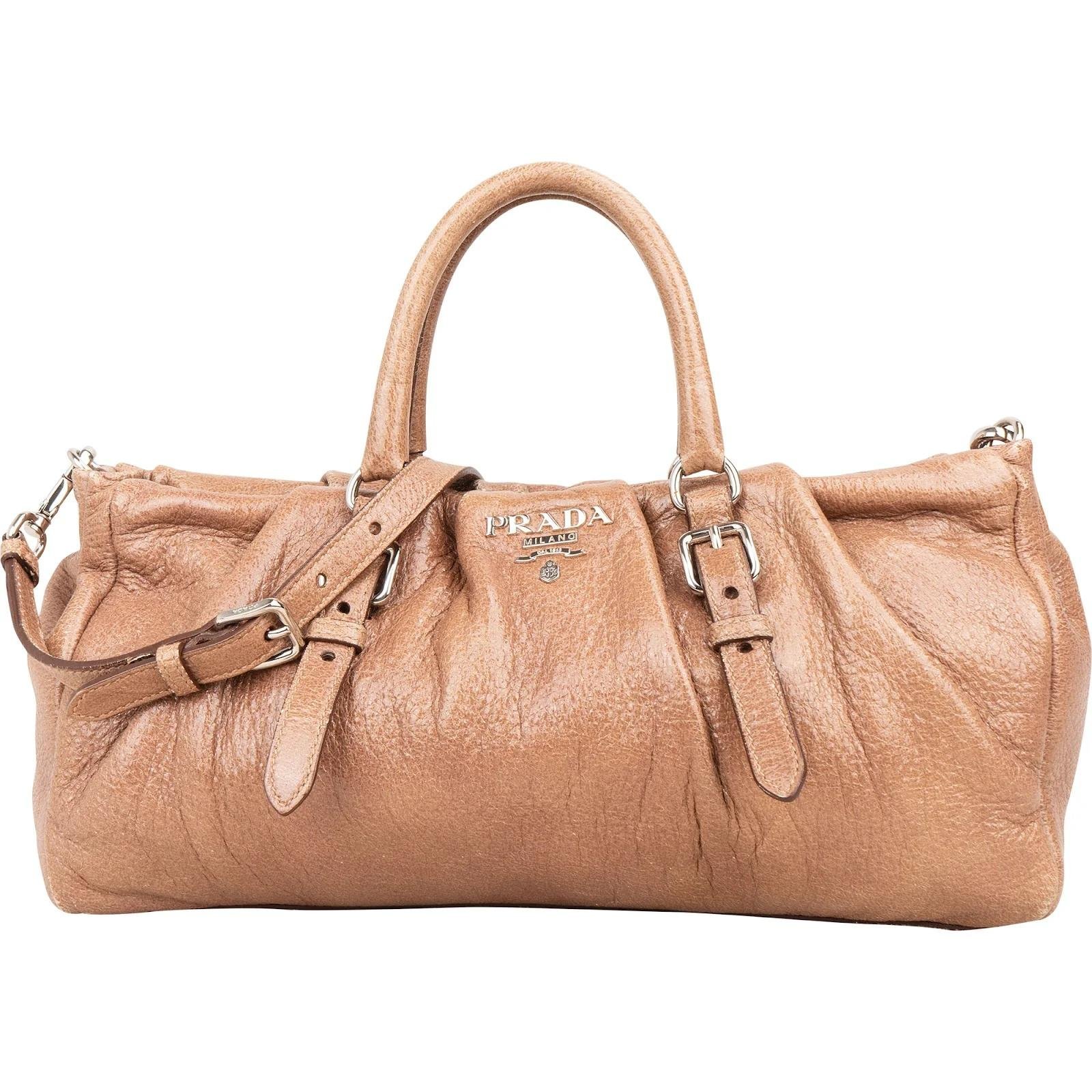 Re-Nylon leather handbag