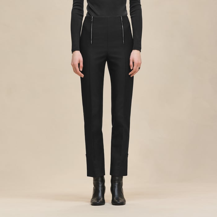 Noir High-waisted Pants
