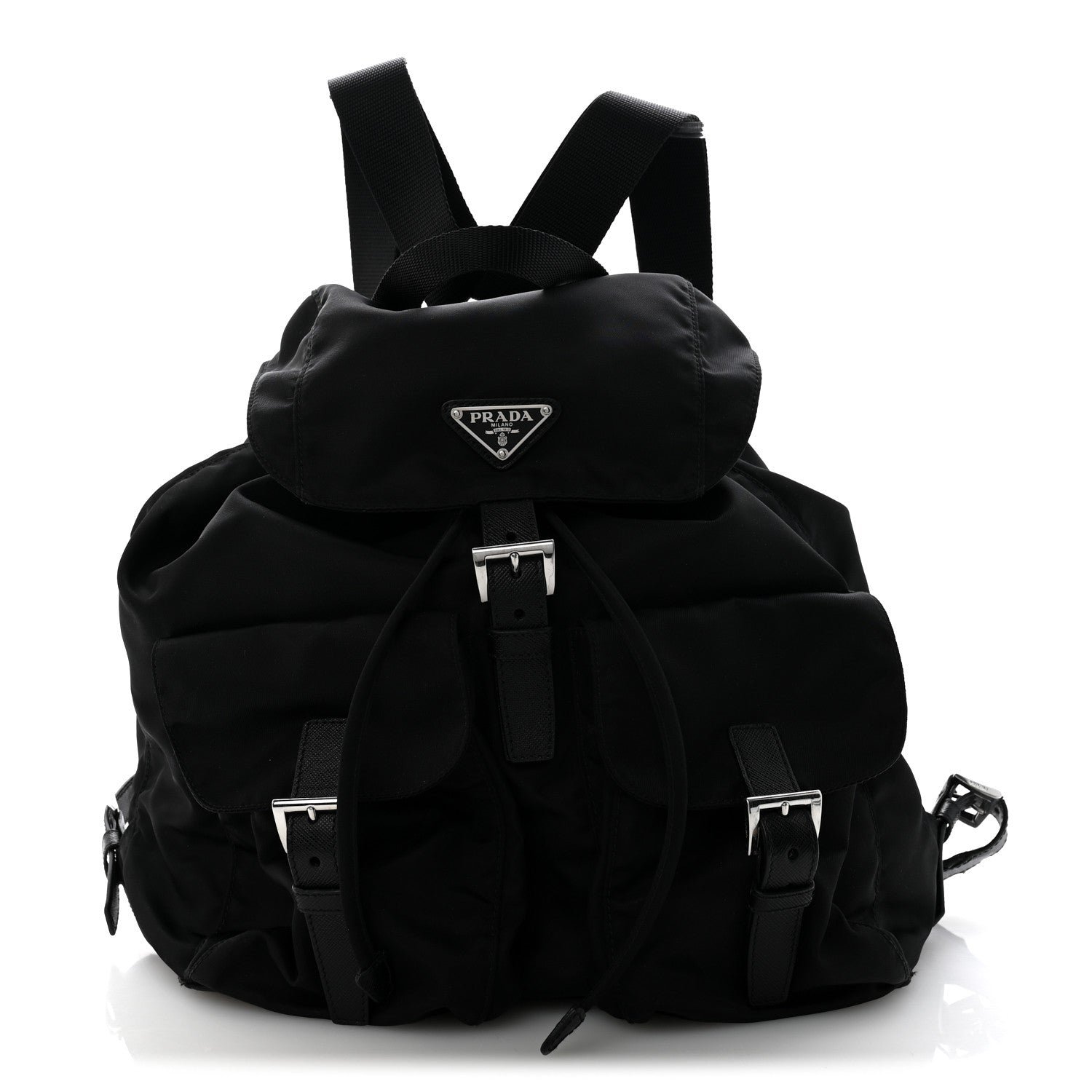 Prada Nylon Vela Medium Backpack Black