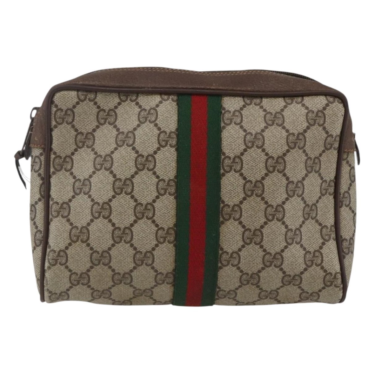 Leather clutch bag
