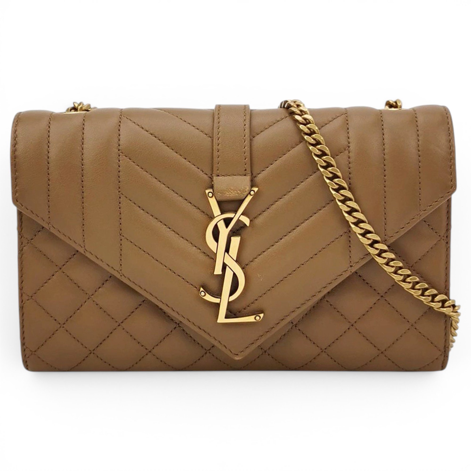 Envelope leather handbag