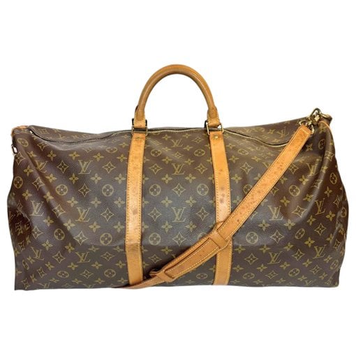 Keepall leather travel bag