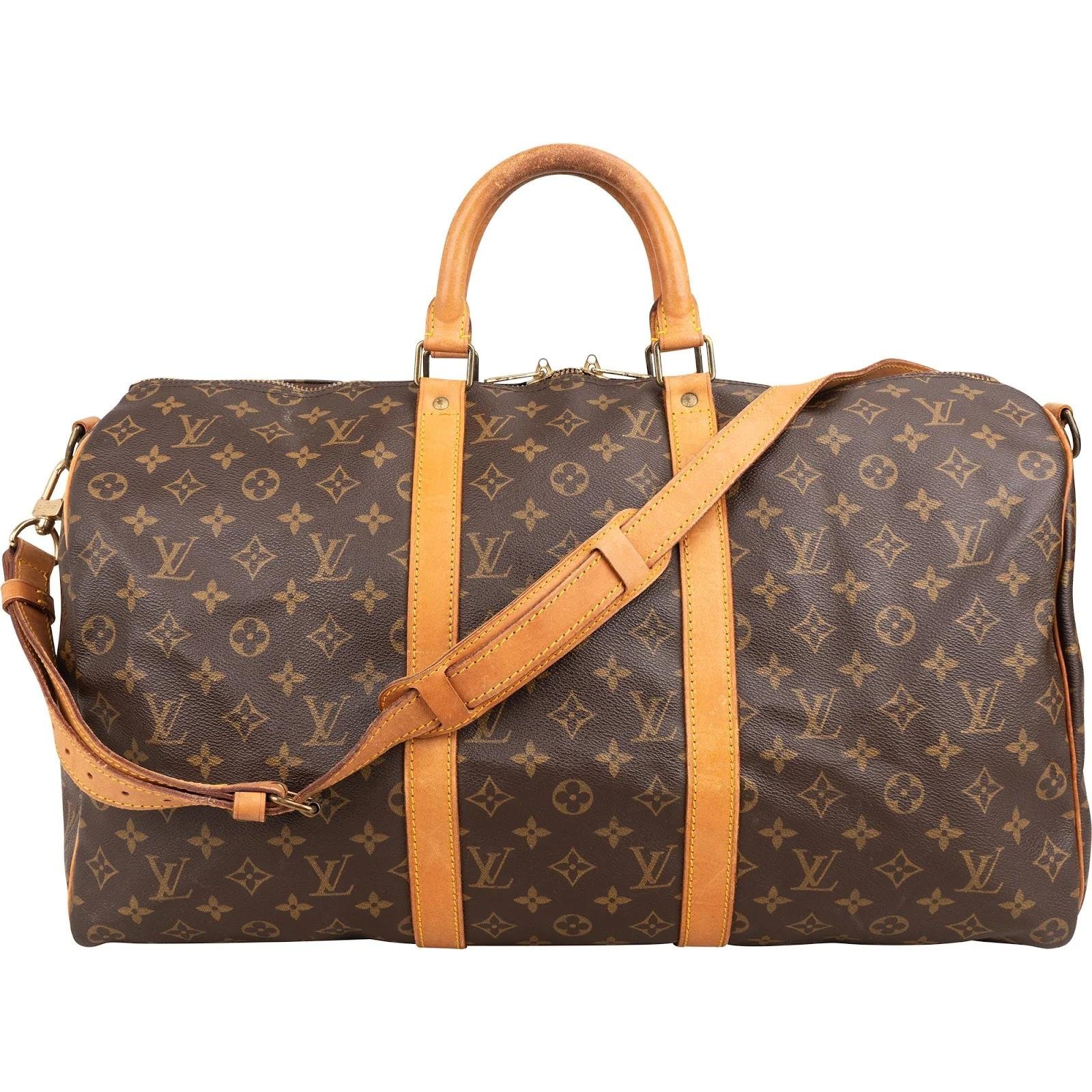 Keepall leather travel bag