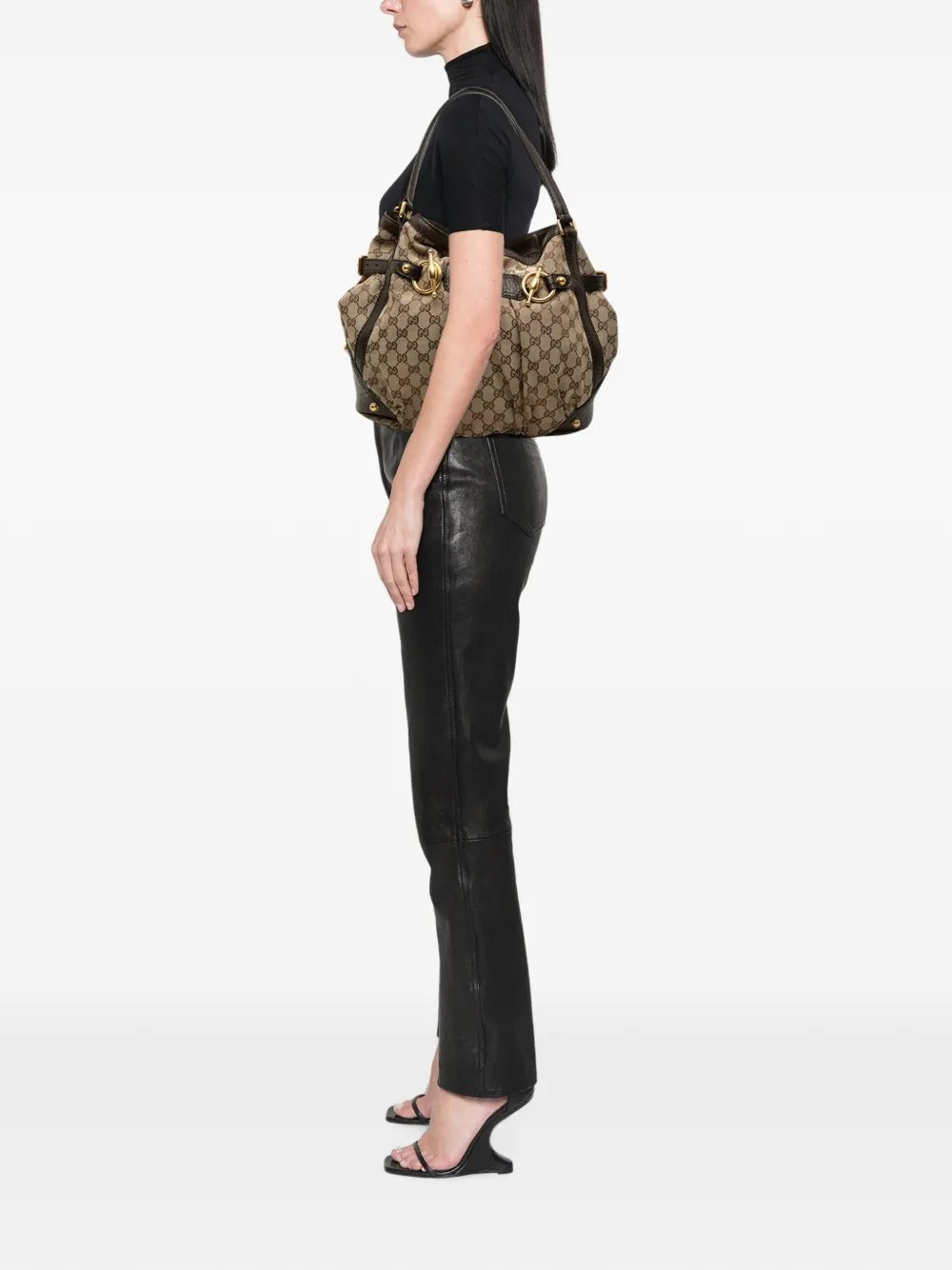 Gucci 2000-2015 GG Canvas Jockey shoulder bag