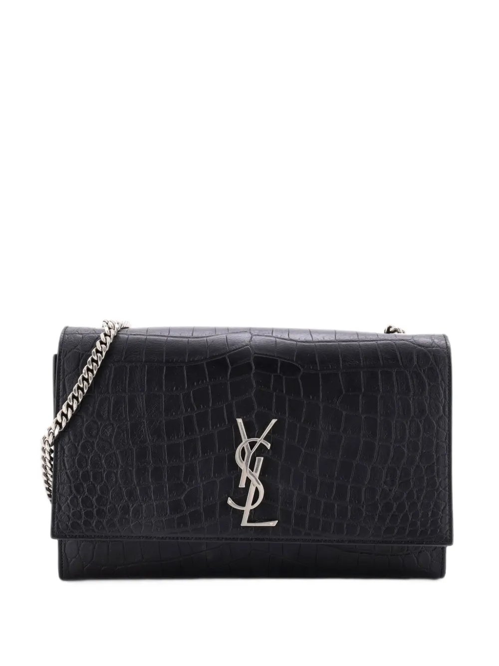Classic Monogram Crocodile Embossed Leather Large crossbody bag