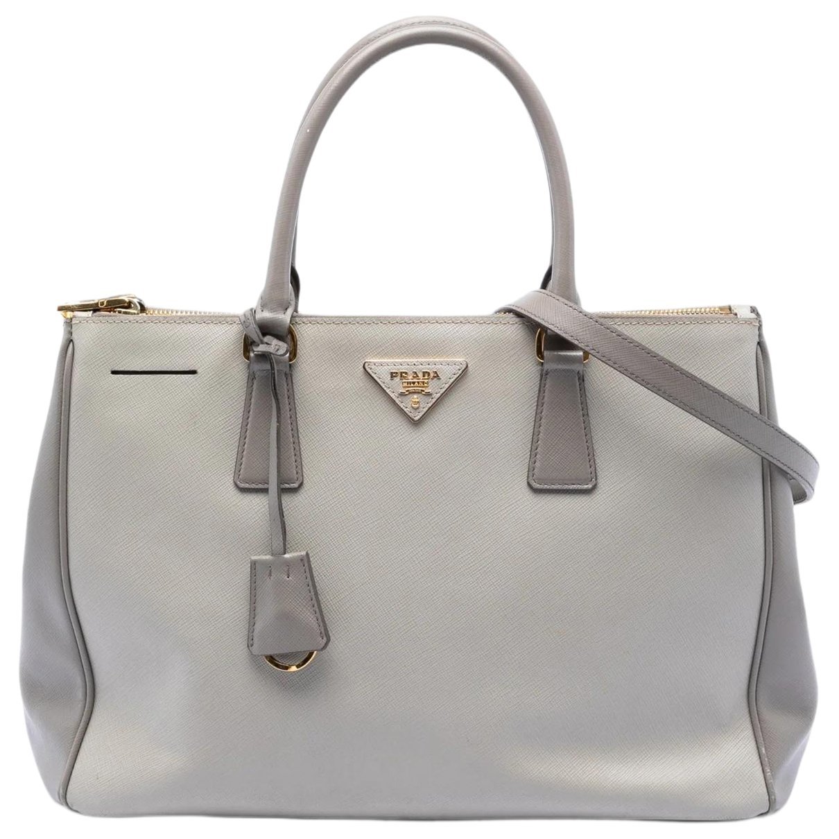 Double leather satchel