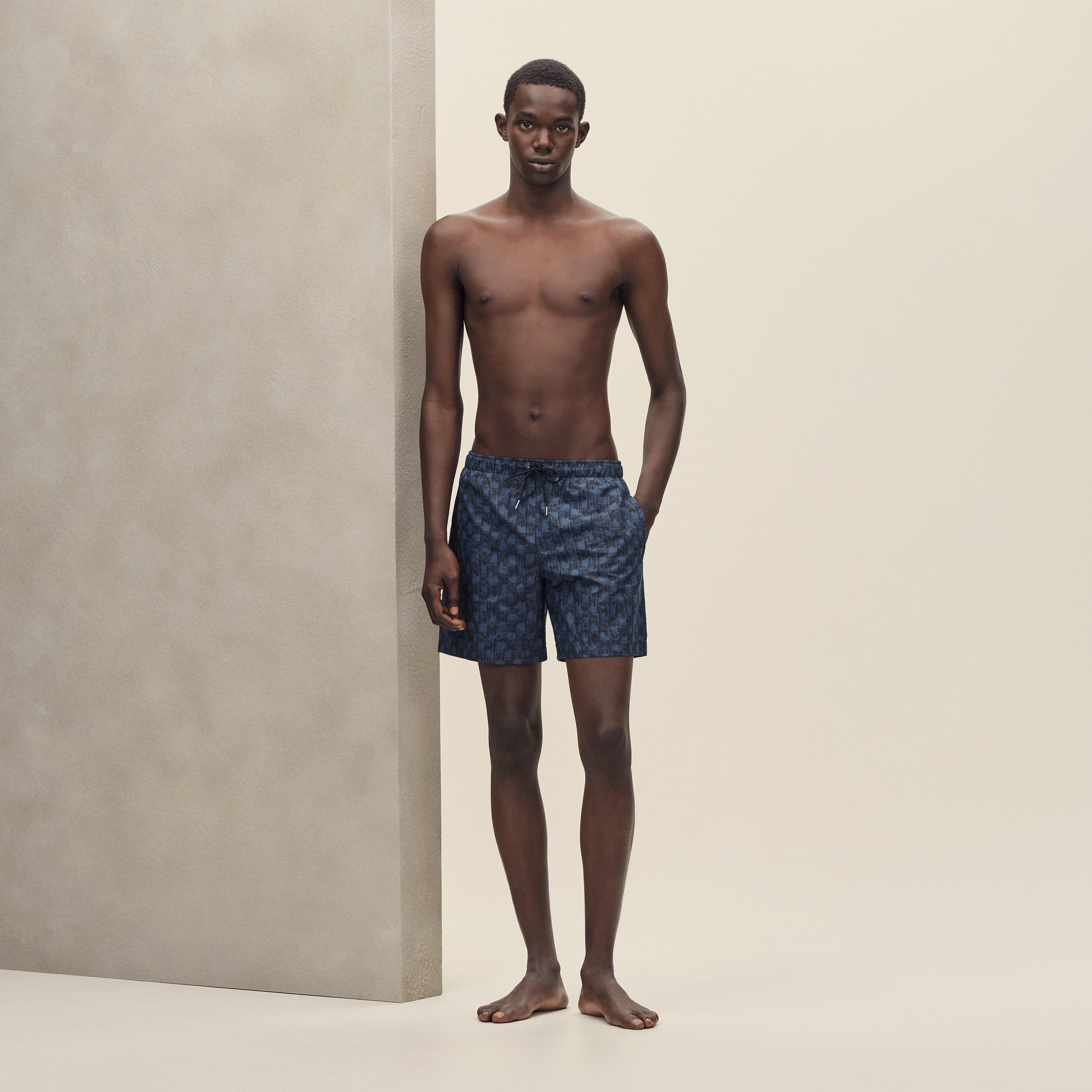 "H Cut Remix" swim trunks