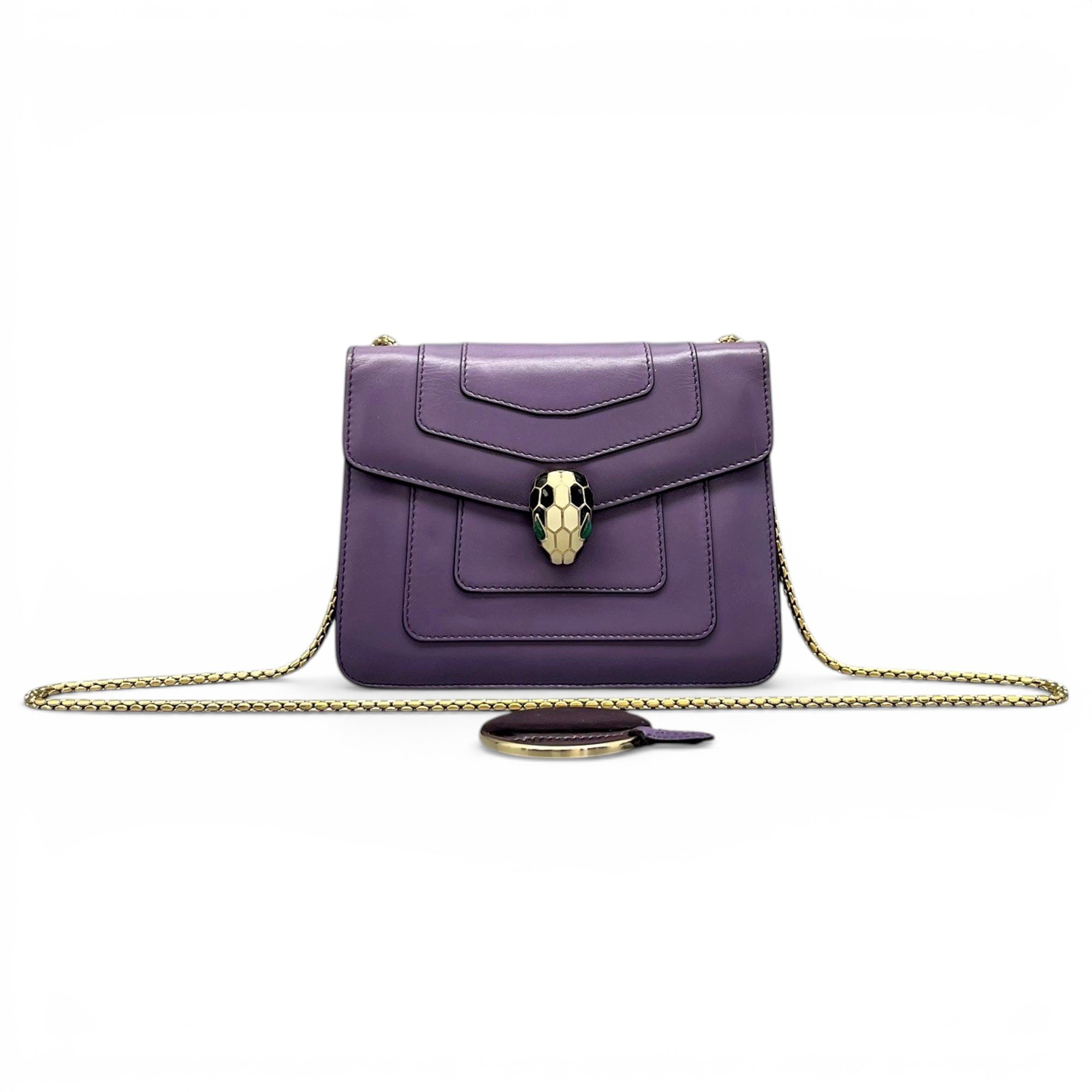 Serpenti leather handbag