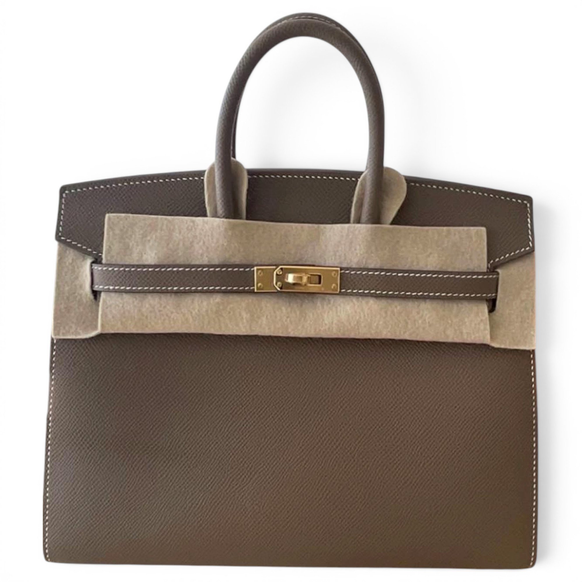 Hermes Birkin 25 Handbag Etoupe Epsom Leather