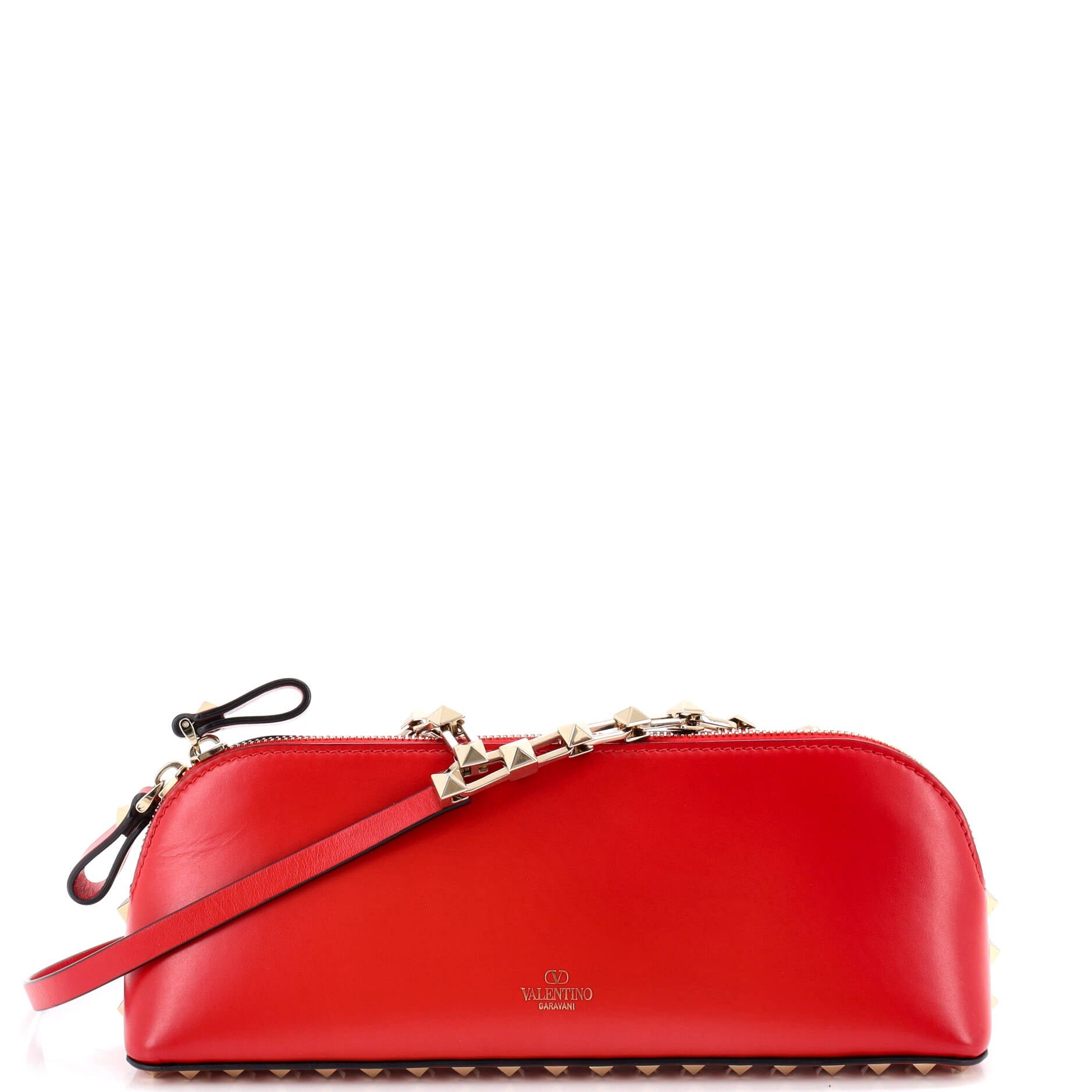 Rockstud Zip Crossbody Bag Leather East West