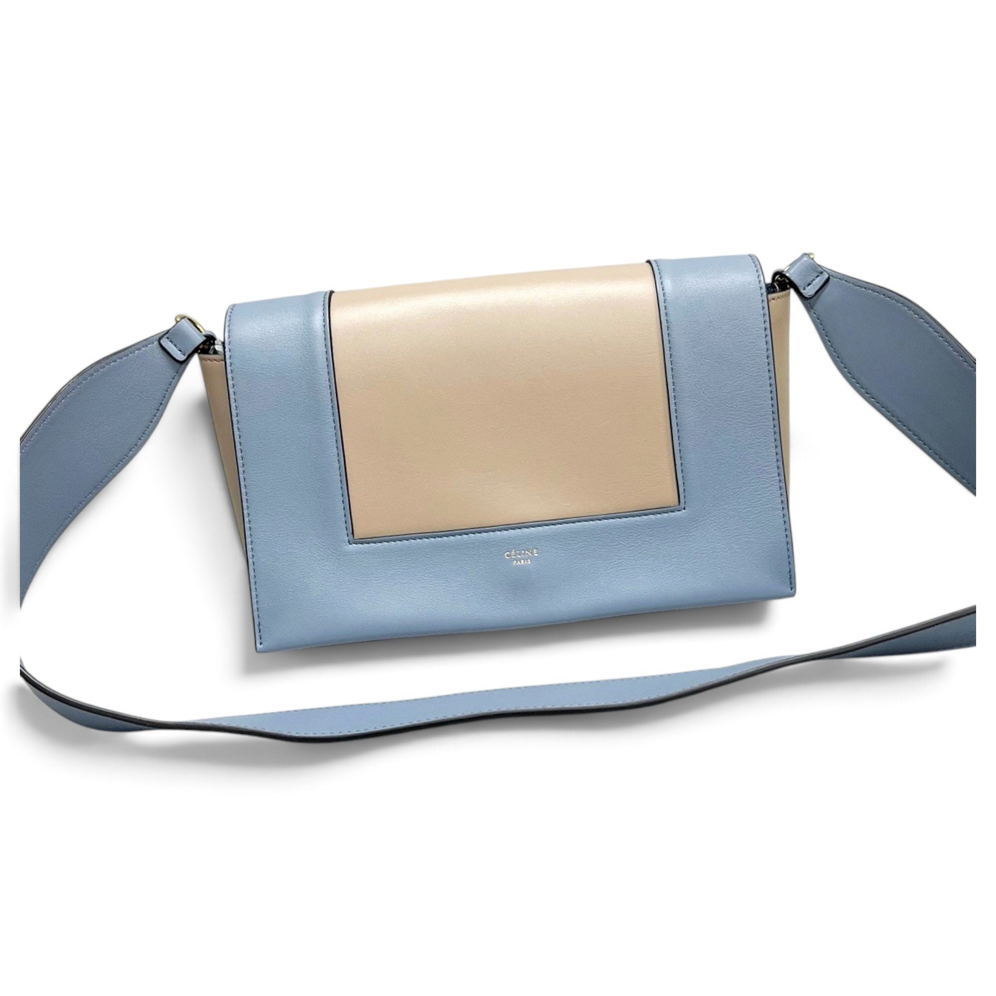 Frame leather handbag