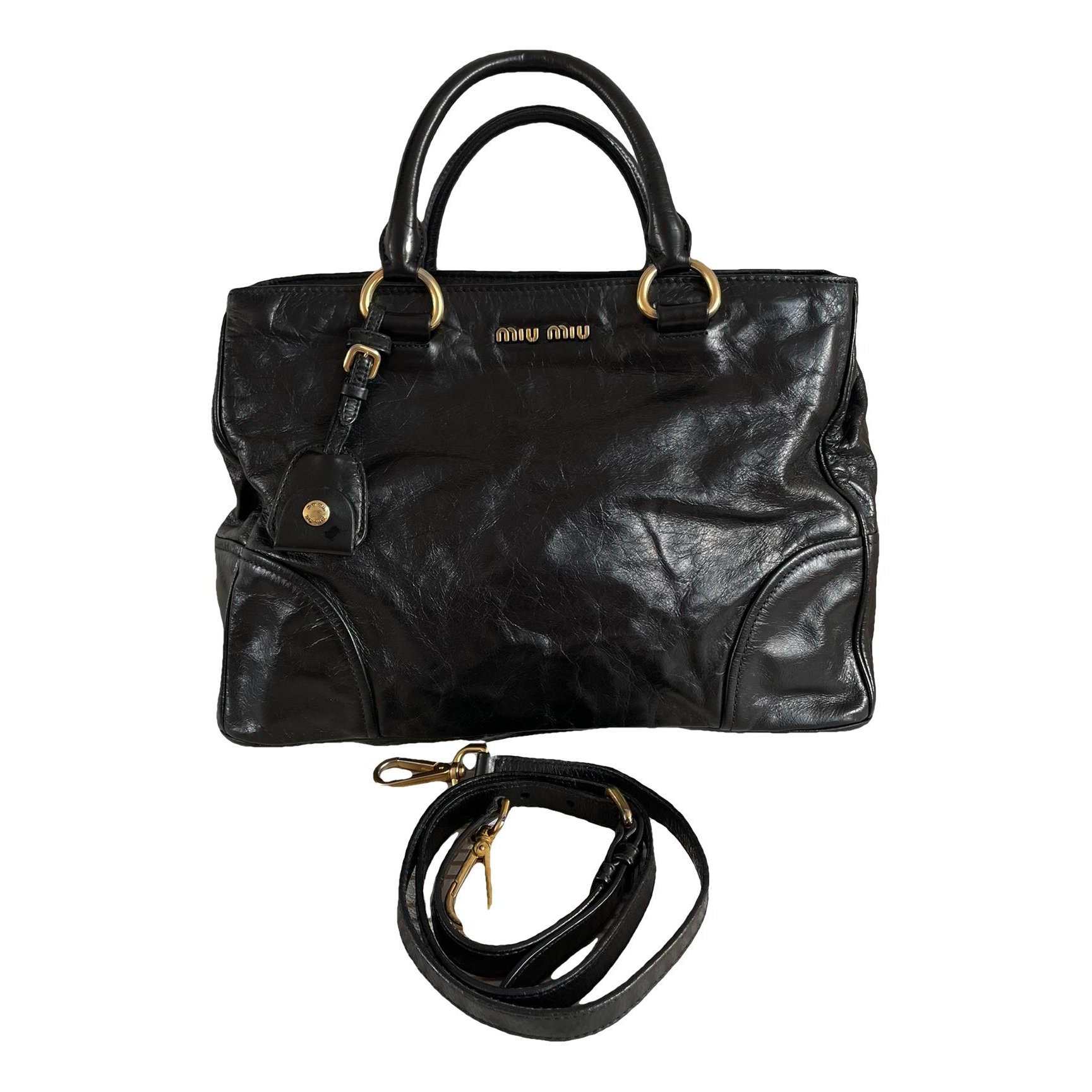 Bow bag leather handbag