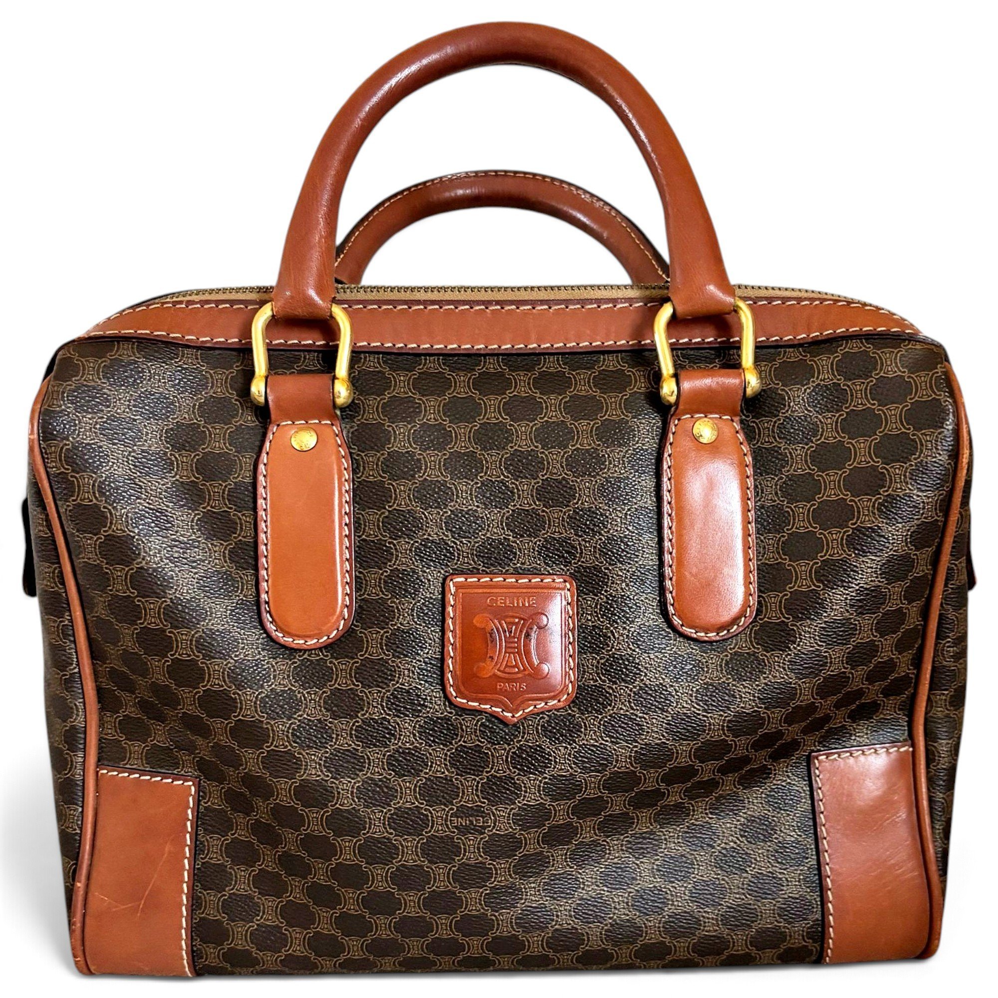 Leather bowling bag