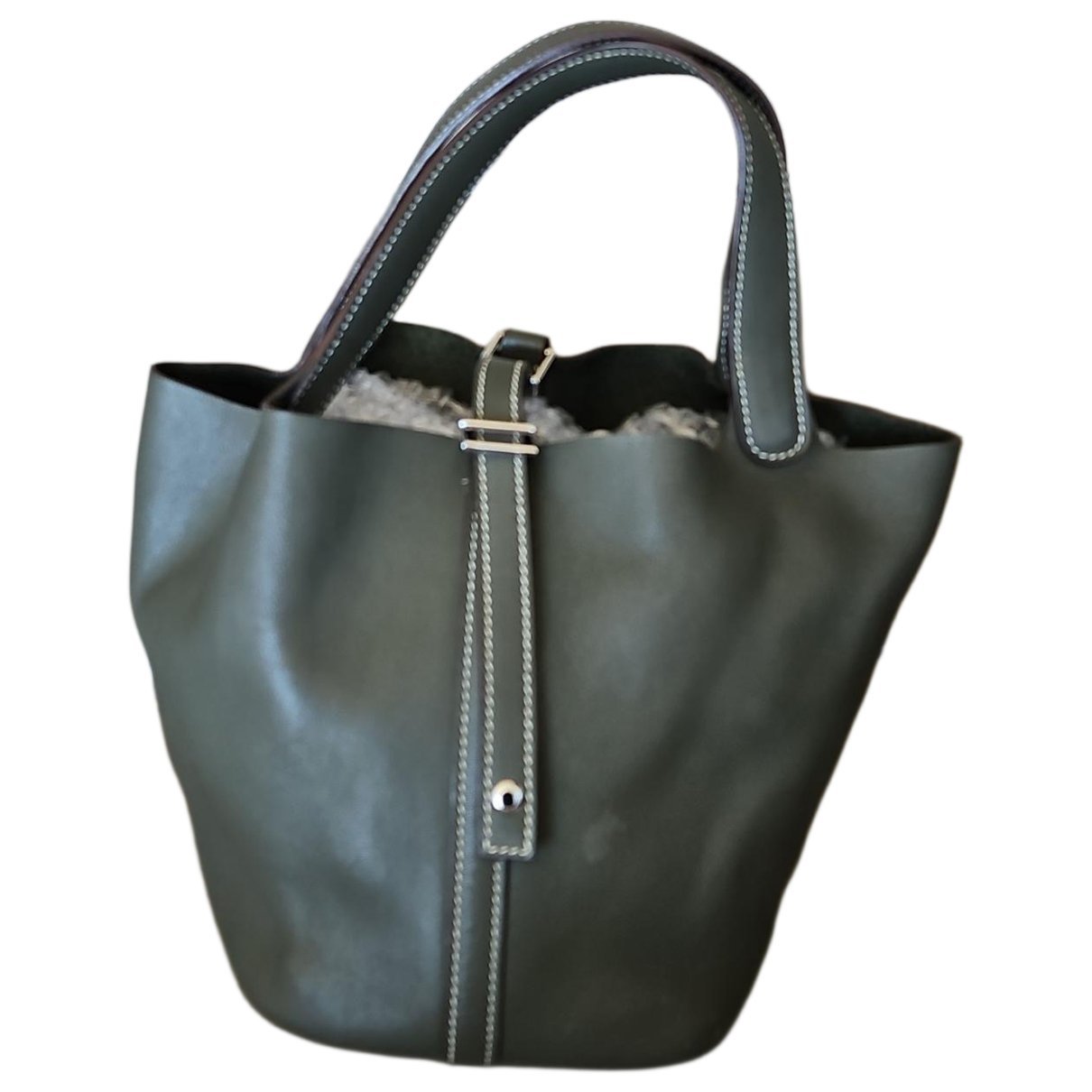 Picotin leather tote