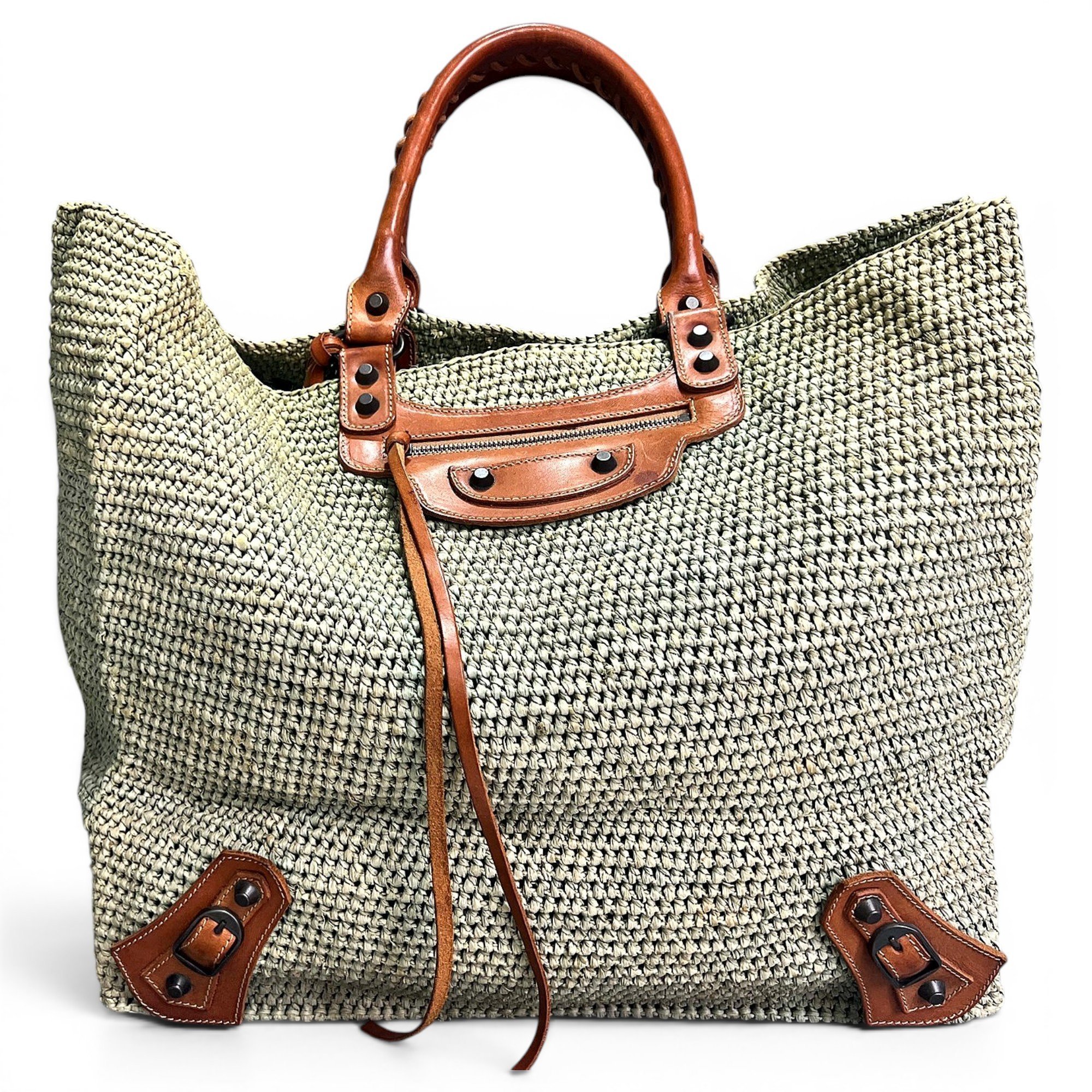 Panier leather handbag