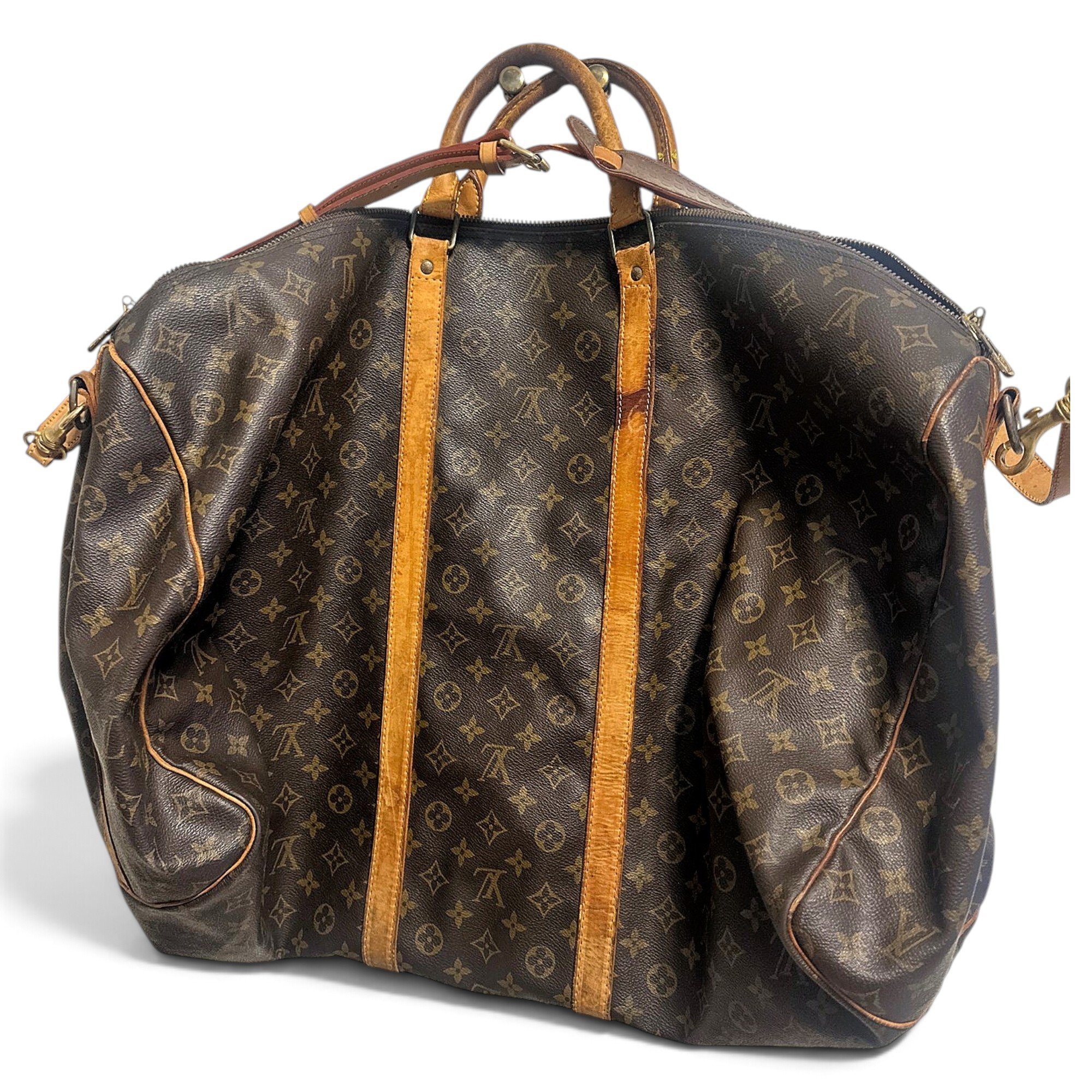 Louis Vuitton Keepall leather travel bag