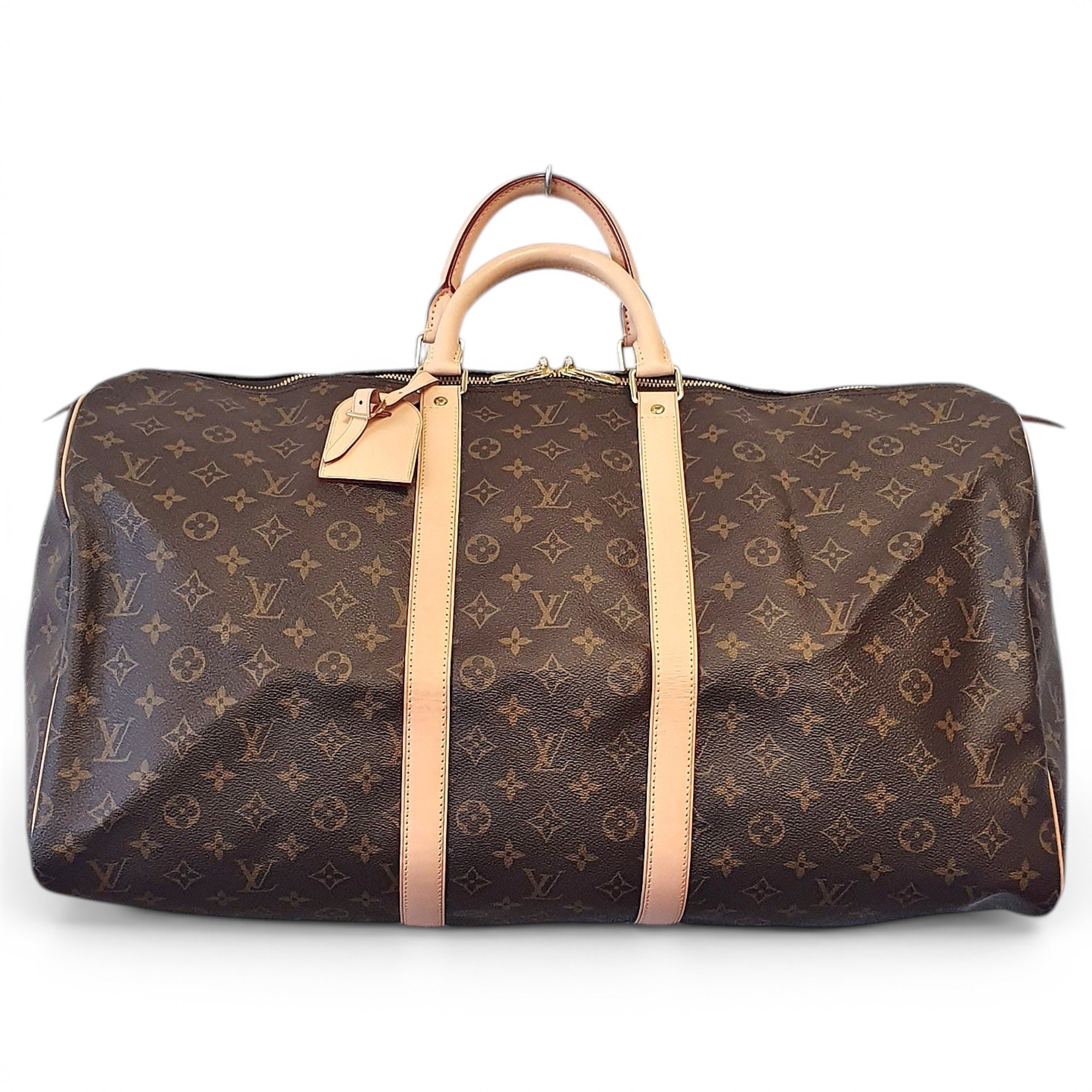 Keepall leather travel bag