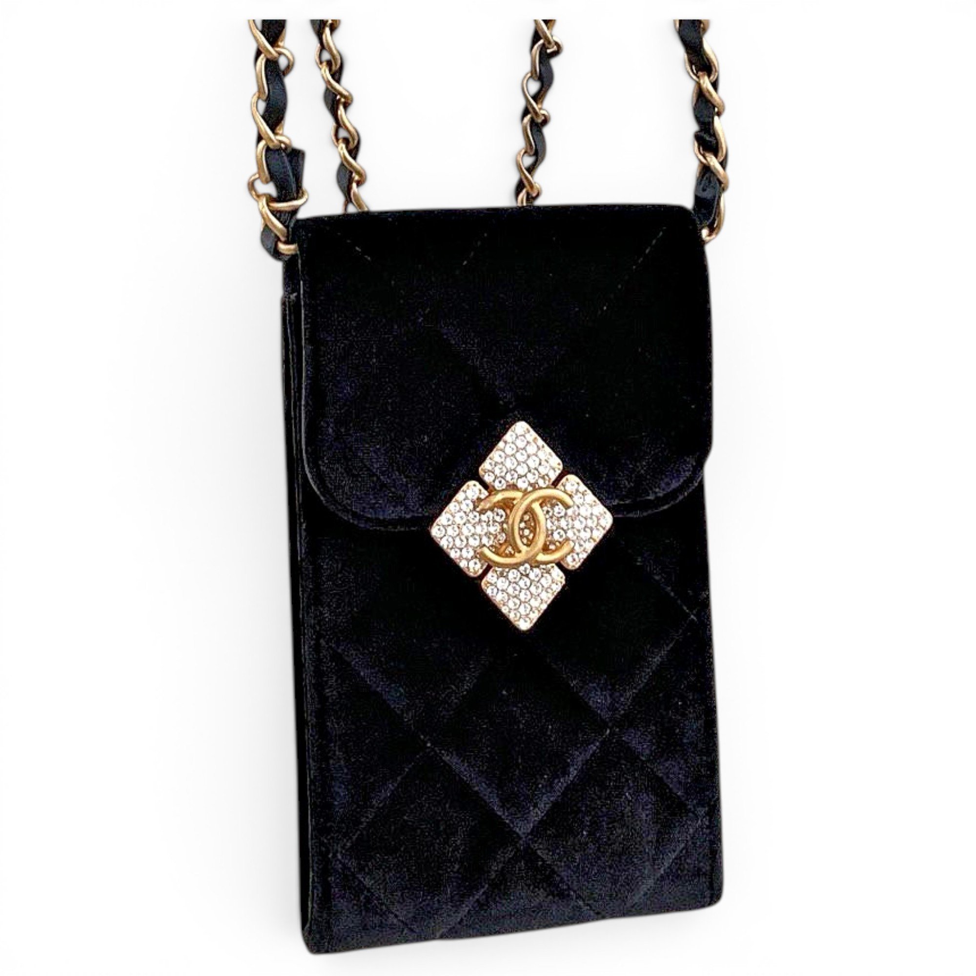 2.55 Phone velvet crossbody bag