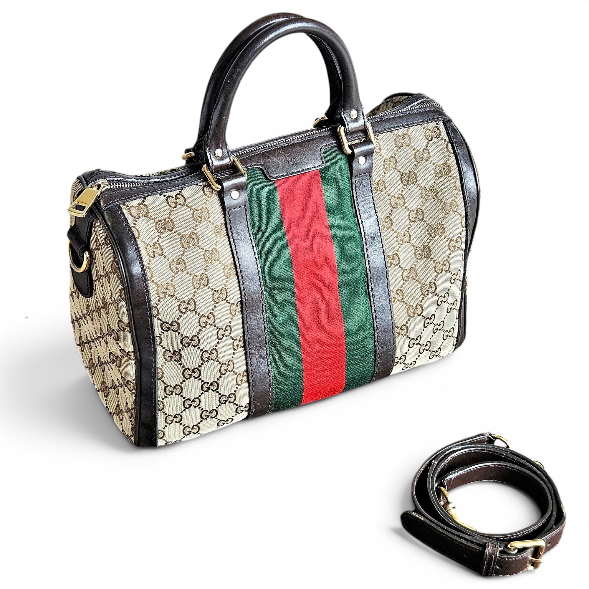 Boston leather handbag