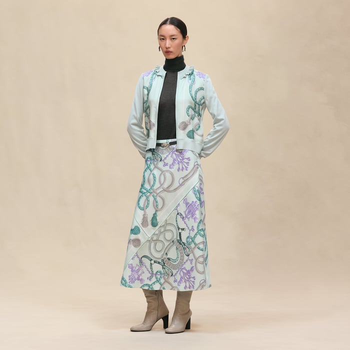 Vert Embrun "Palefroi Remix" Long-sleeve Twillaine Cardigan