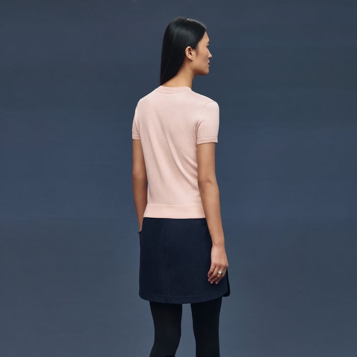 Rose Quartz "Etriers Remix" Short-sleeve Sweater