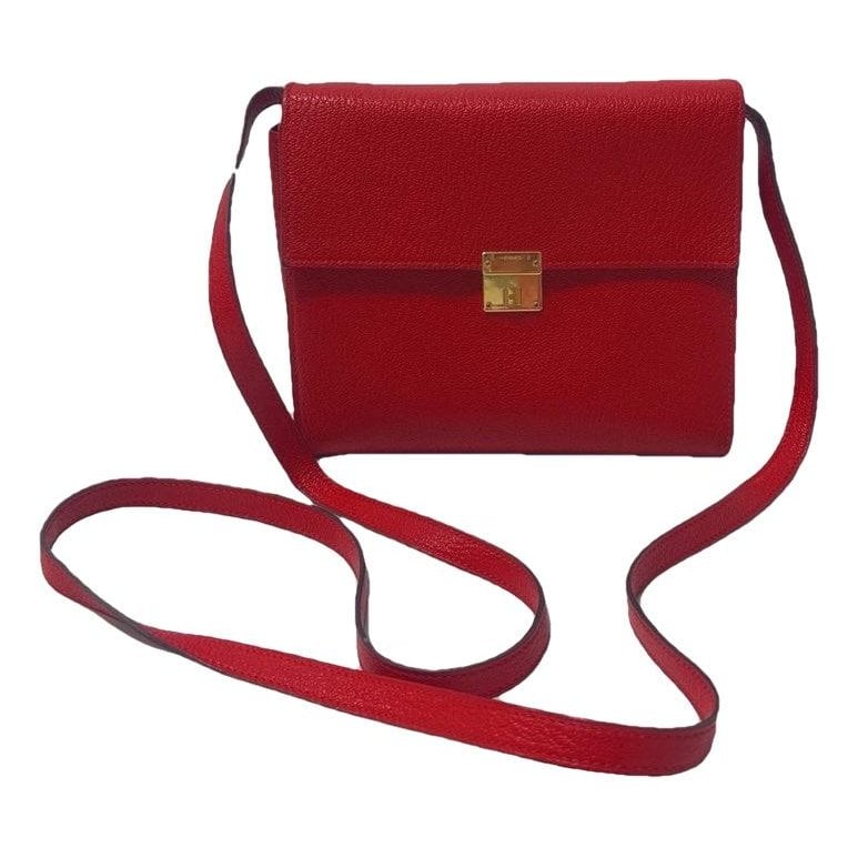 Hermes Clic 16 Handbag Gold Chèvre Mysore Leather