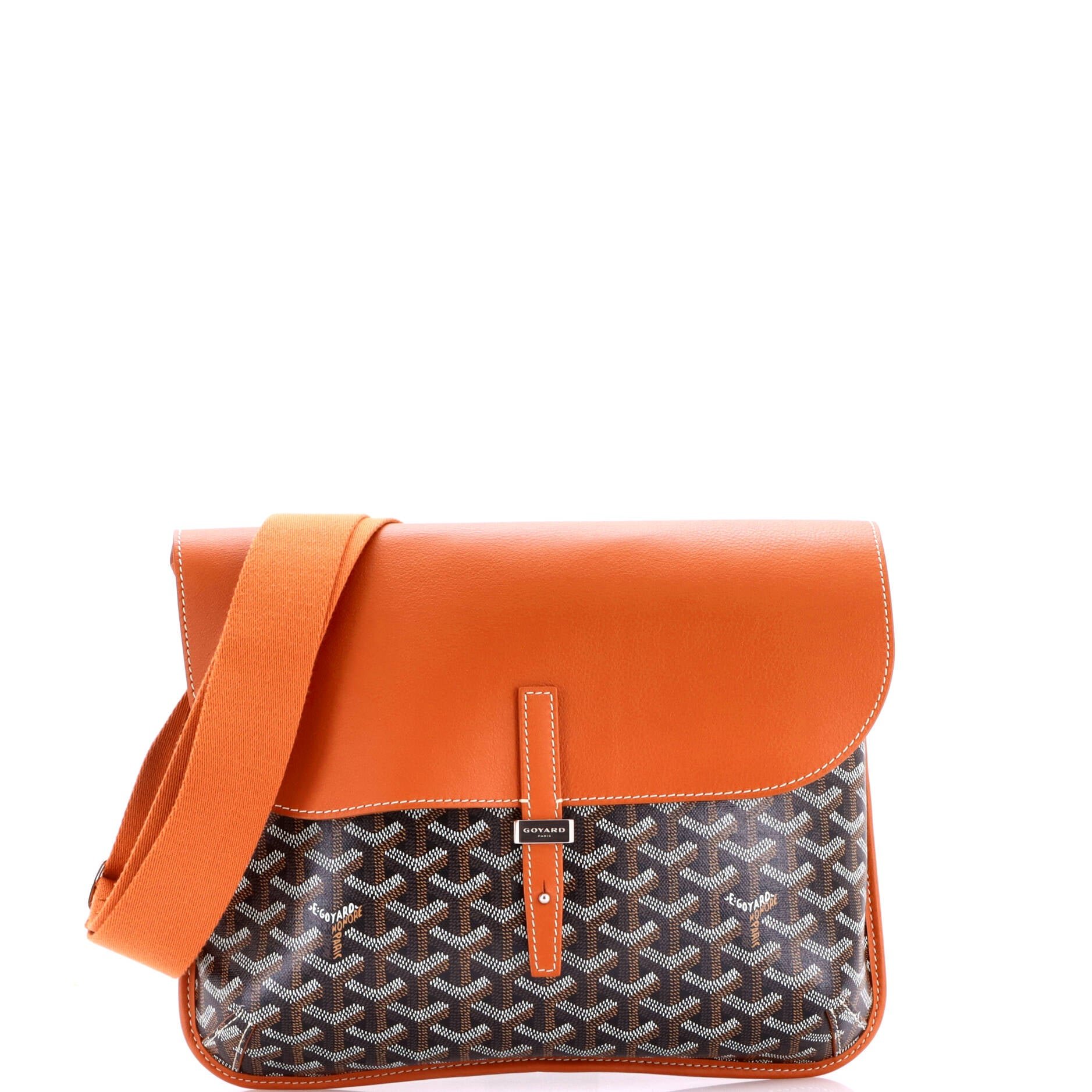 Coursier Messenger Bag Coated Canvas and Leather