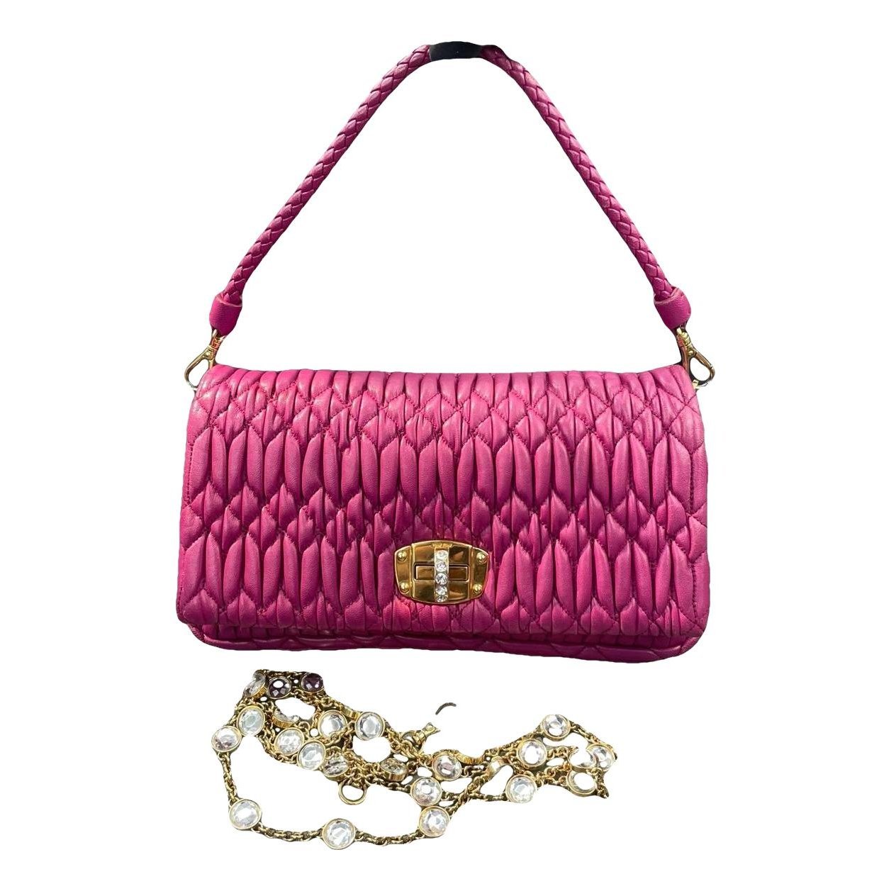 Miu Miu Miu Crystal leather handbag