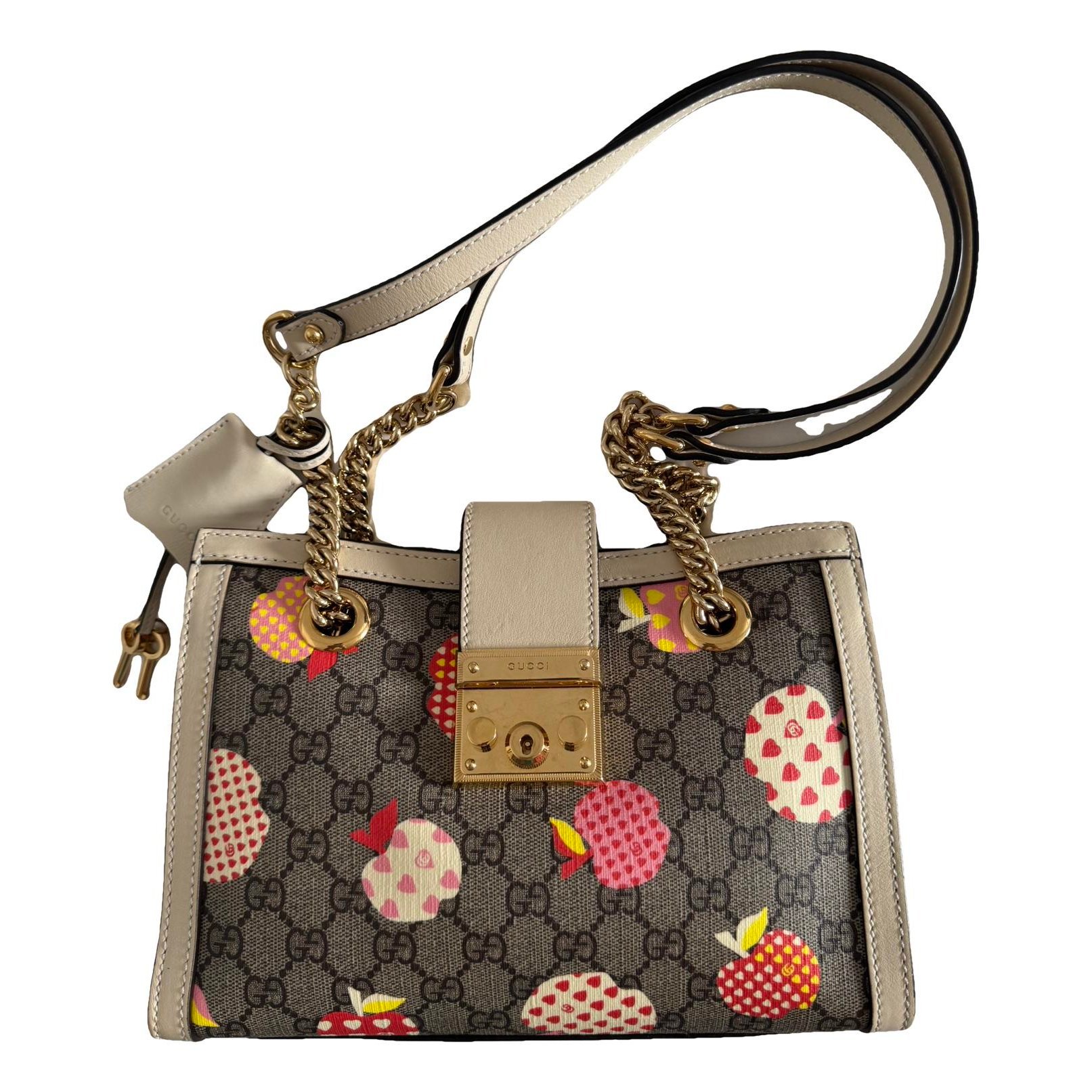 Padlock leather handbag