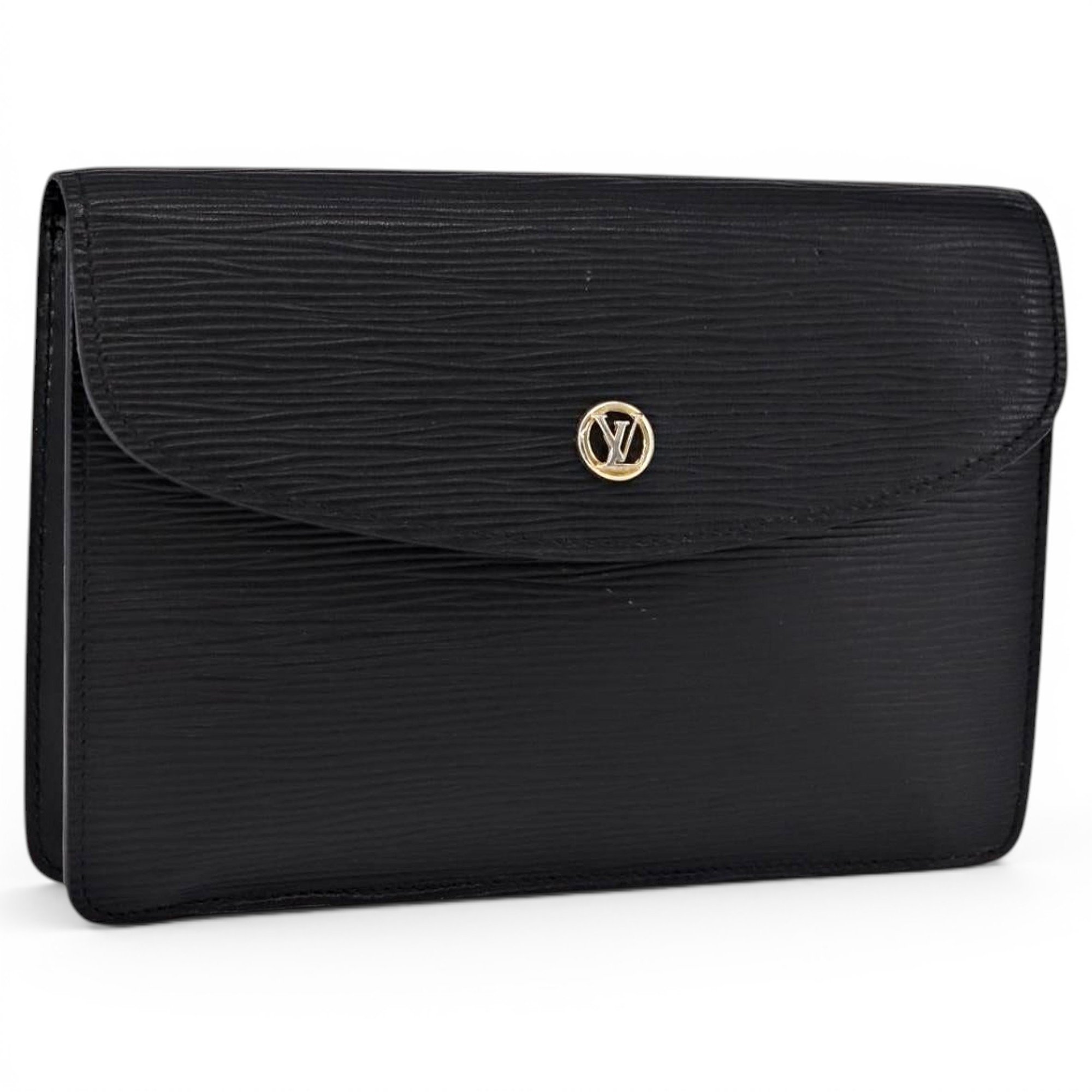 Leather clutch bag