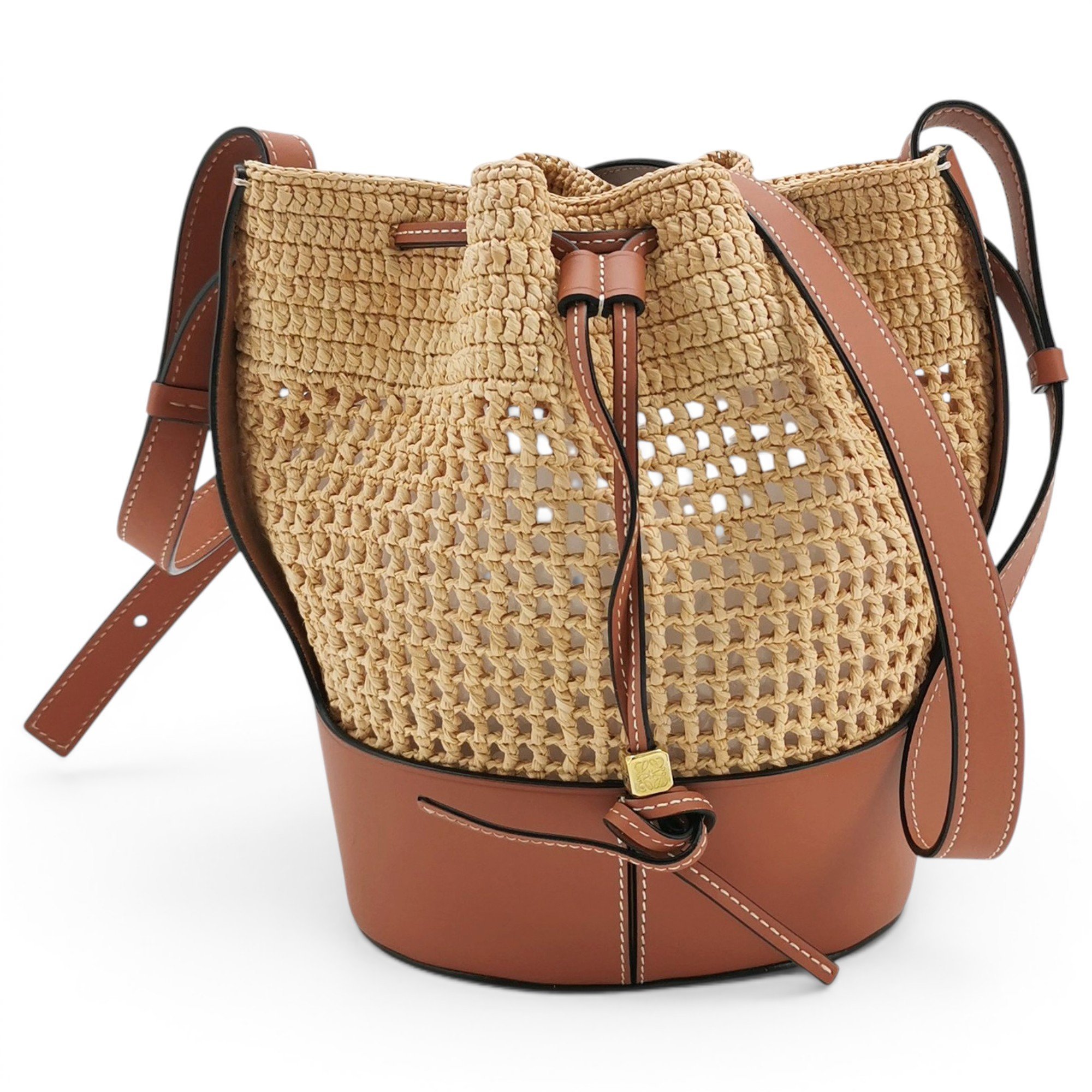 Balloon leather handbag