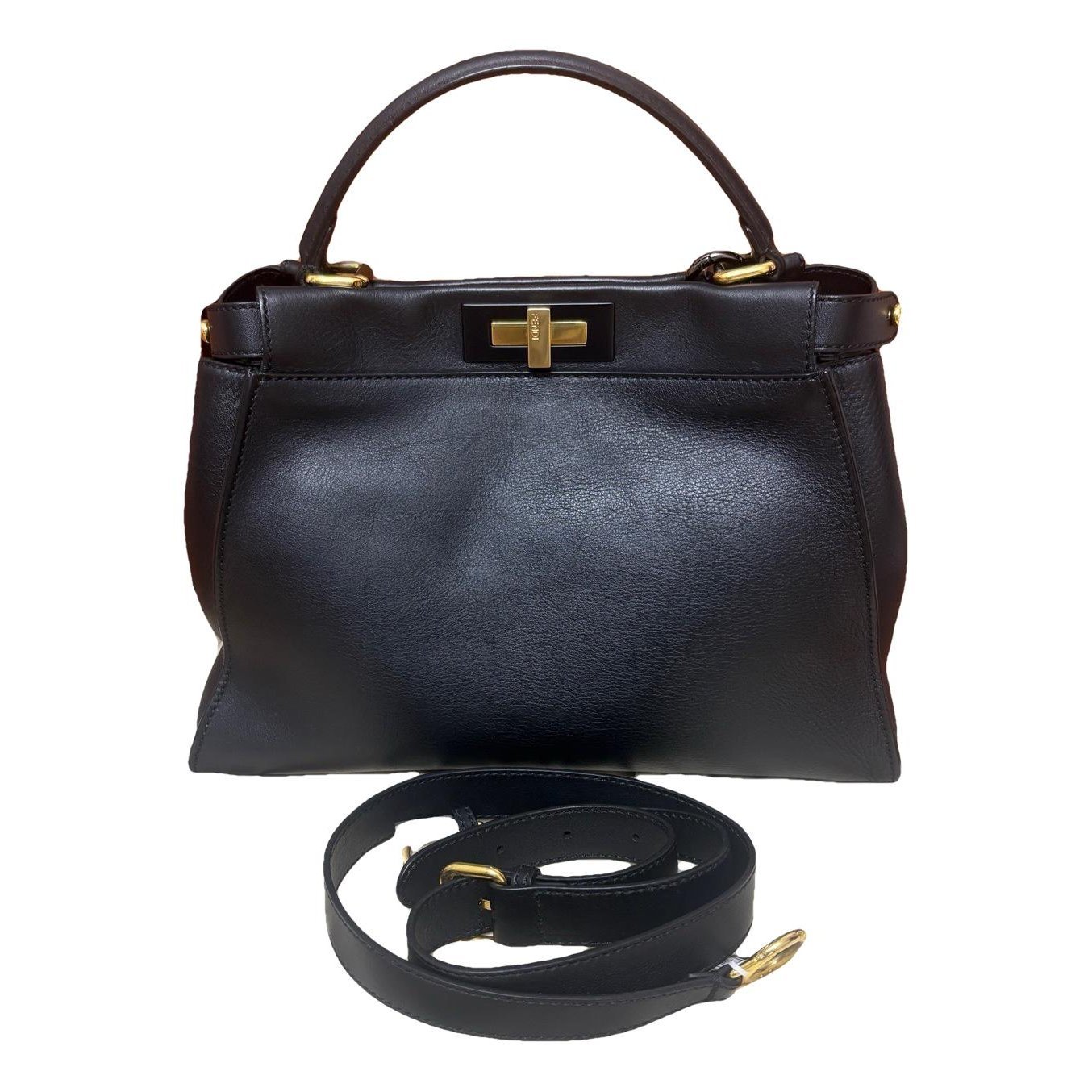 Peekaboo leather handbag