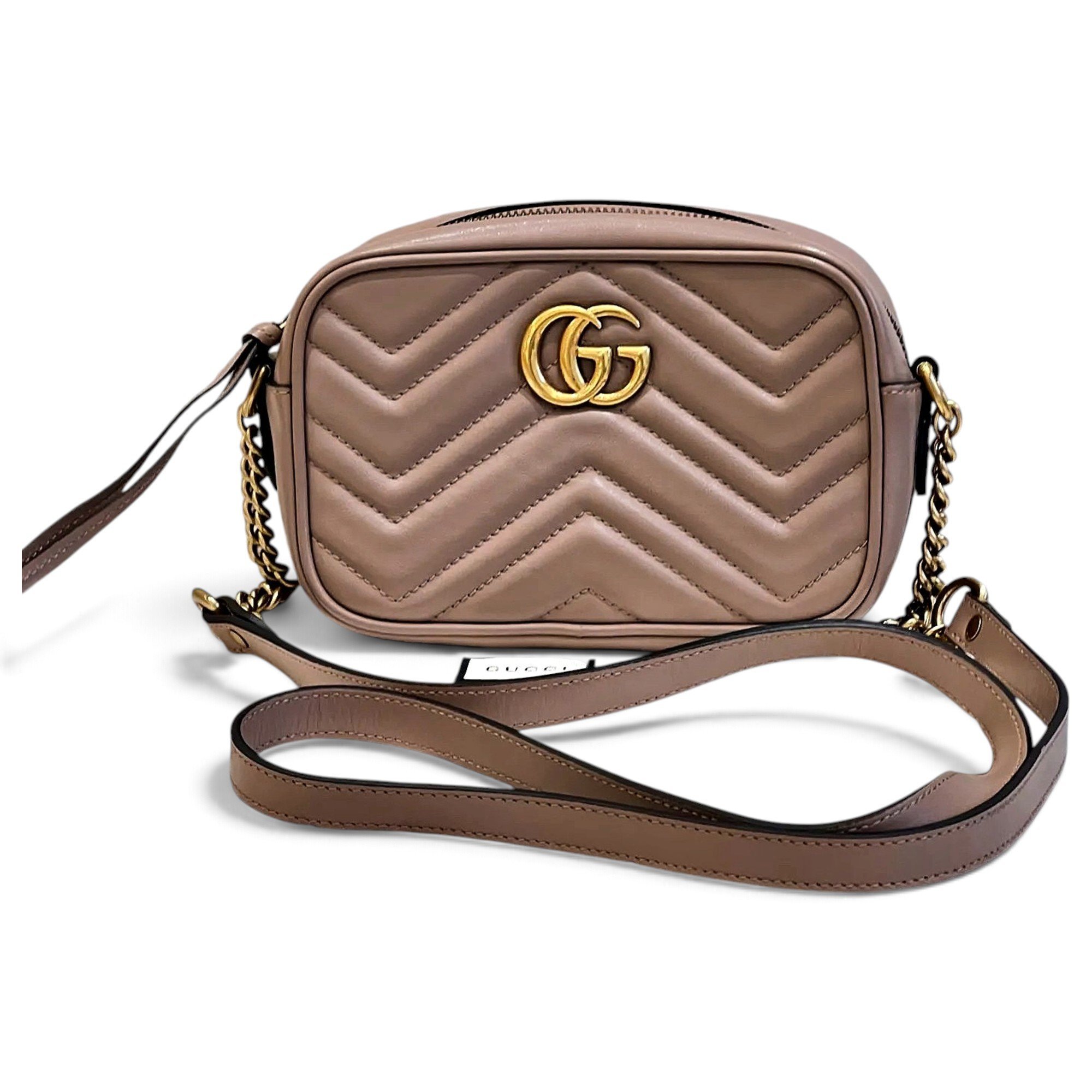Pearly GG Marmont leather handbag