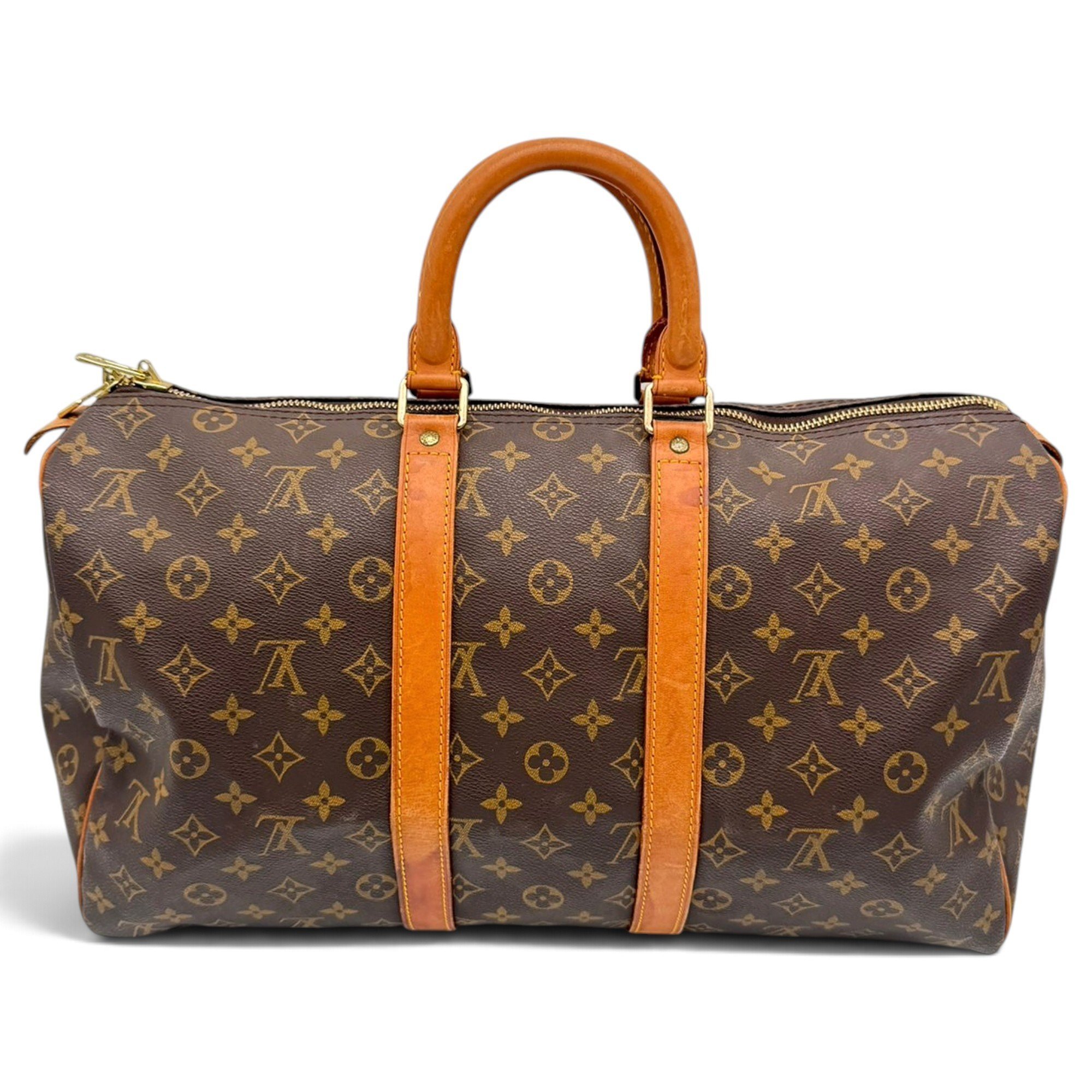 Keepall leather travel bag